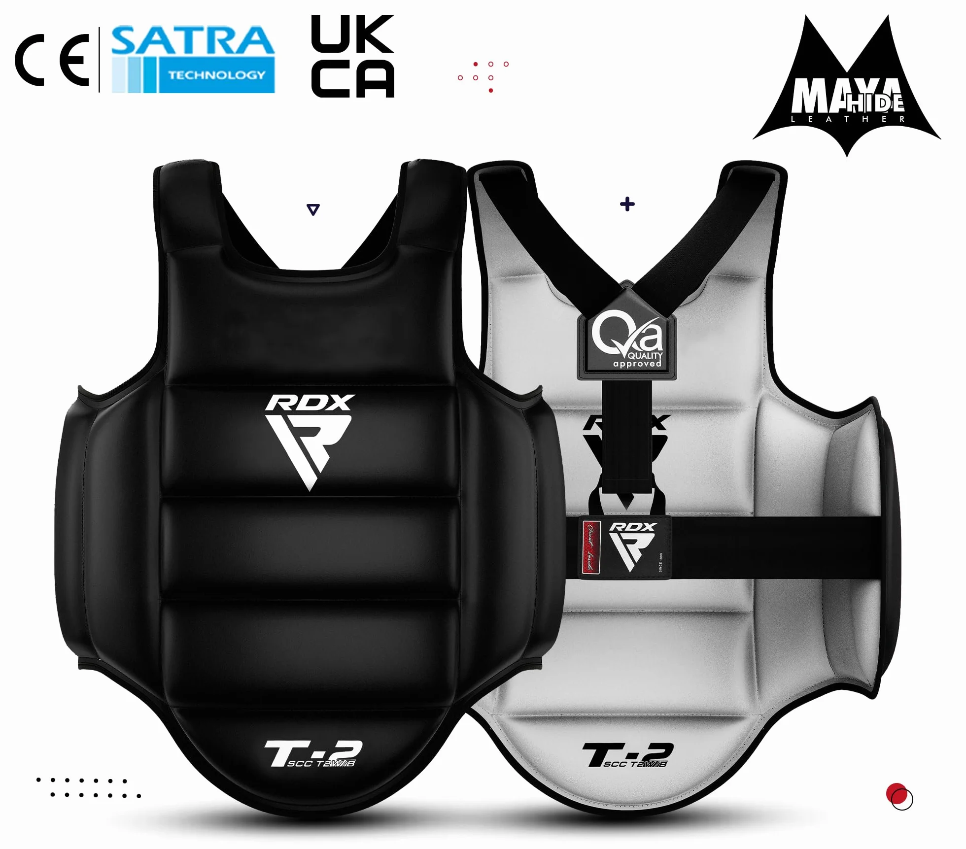 RDX Protector de Pecho TKD Protección Cuerpo MMA Boxeo Vientre Peto Taekwondo Reversible