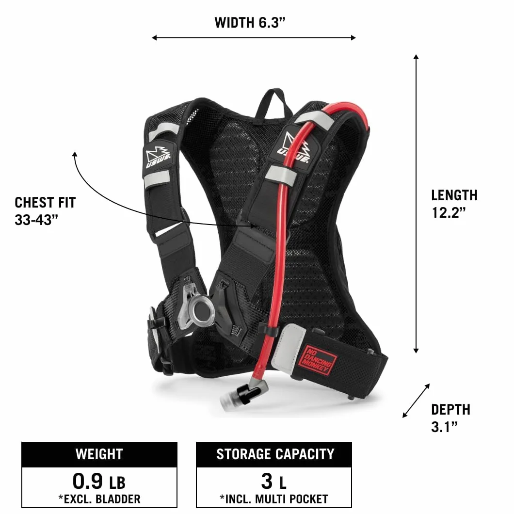 USWE MTB Hydro - Mochila de hidratación para Ciclismo, Bicicleta de montaña, E-MTB y Gravel, Mochila con Bolsa de Agua