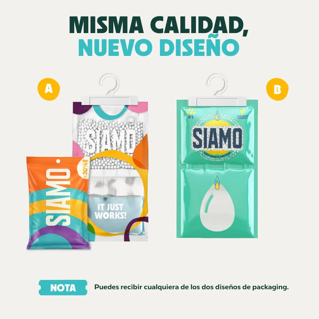 Pack x 5 Bolsas Antihumedad Deshumidificador Colgante para Armarios Garaje Trasteros Autocaravanas