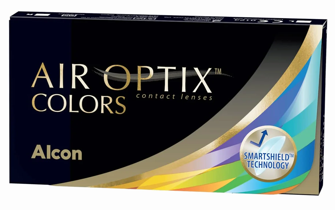 Air Optix Colors Green Lentes de Contacto Mensuales, Pack 2, R 8.6 mm, D 14.2 mm, 0 Dioptrías