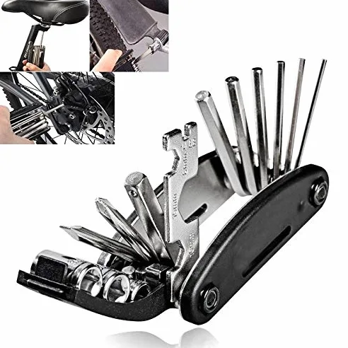 Enchufe portátil para Bicicleta de montaña, Llave Multiusos, Destornillador Multiherramienta para Bicicleta, Motocicleta, Bicicleta, Allen Fix Touring Pocket