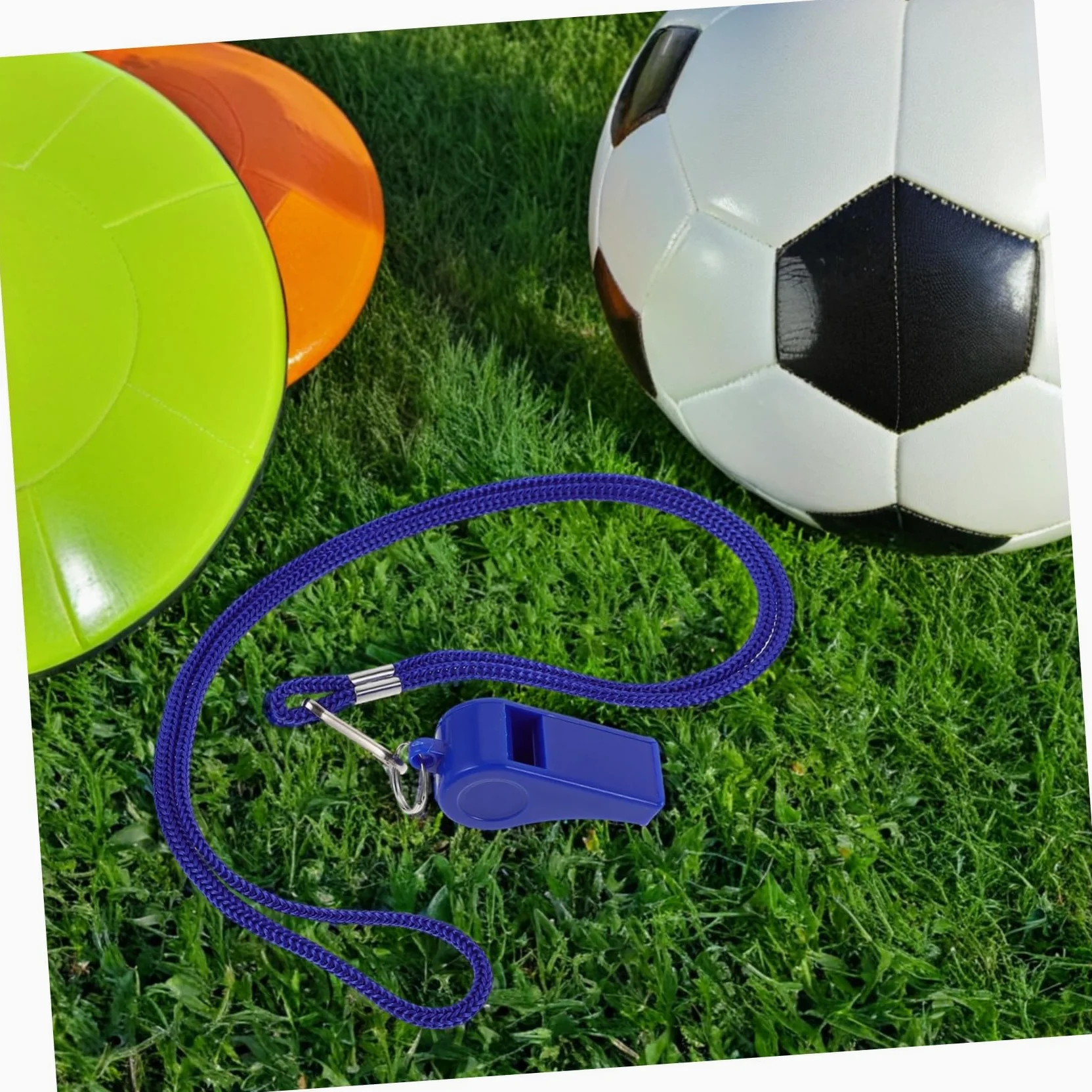 Alipis 36 Piezas Silbatos de Emergencia con Cordón Azul Sonido Fuerte y Nítido Silbato para Actividades al Aire para Senderismo Camping Fútbol y Baloncesto