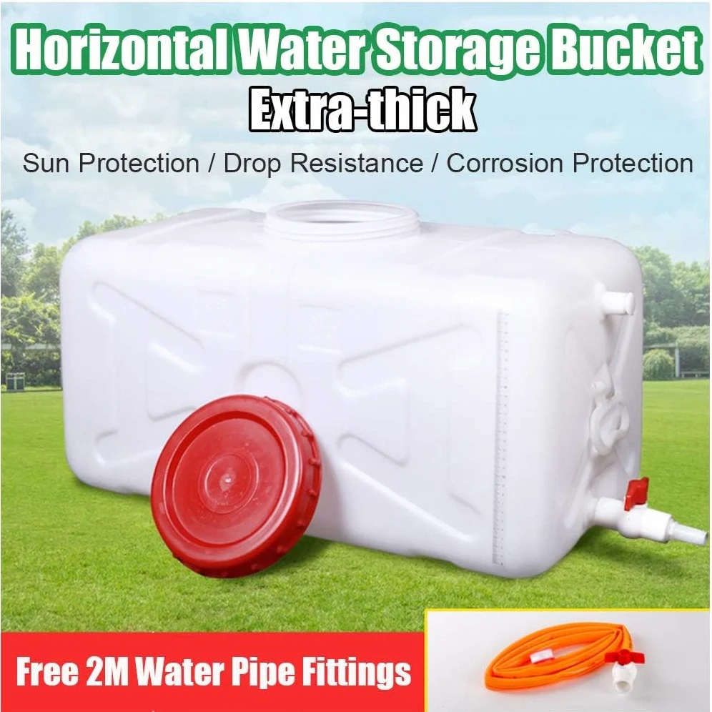 Plástico Portátil Bidón De Agua Depósito De Almacenamiento De Agua,con Grifo para Actividades Al Aire Libre Acampada Granjasjardines Acampada Caravanas(Size:13.2gallon-50L)