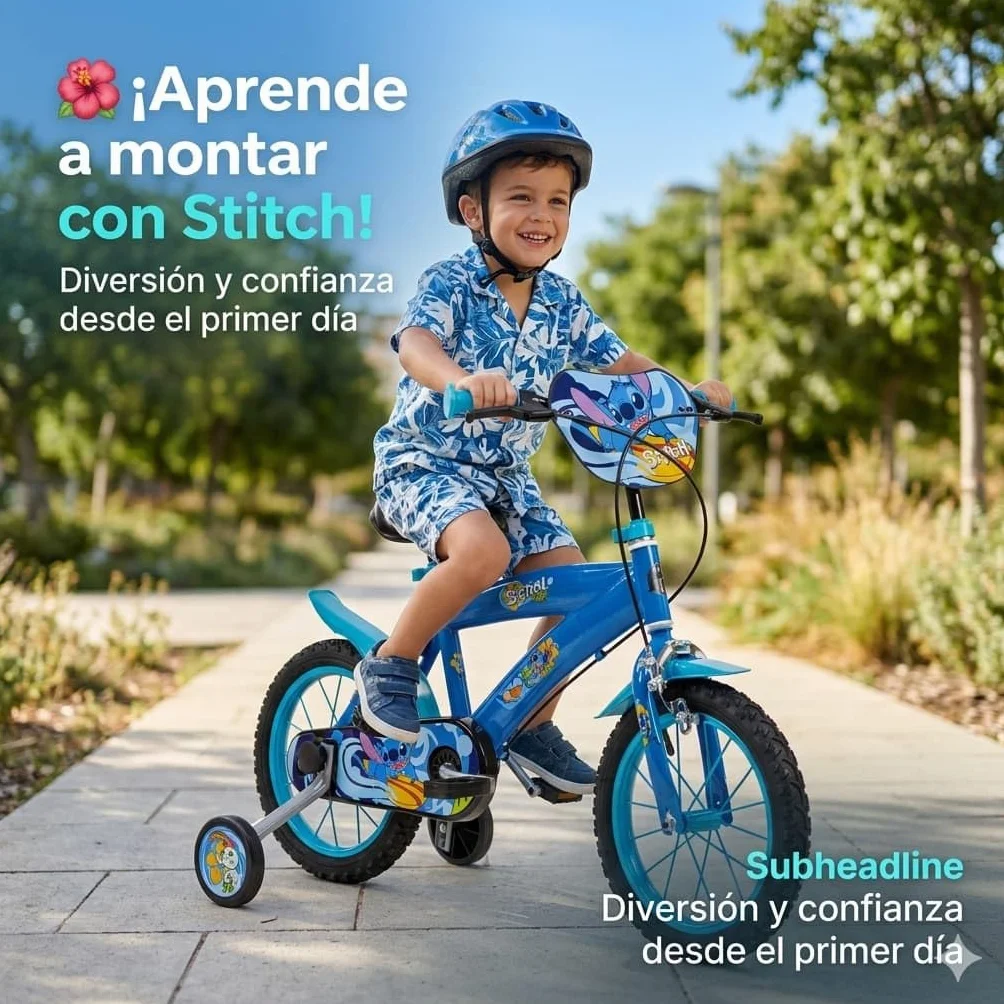 Bicicleta Infantil Toimsa Stitch Azul