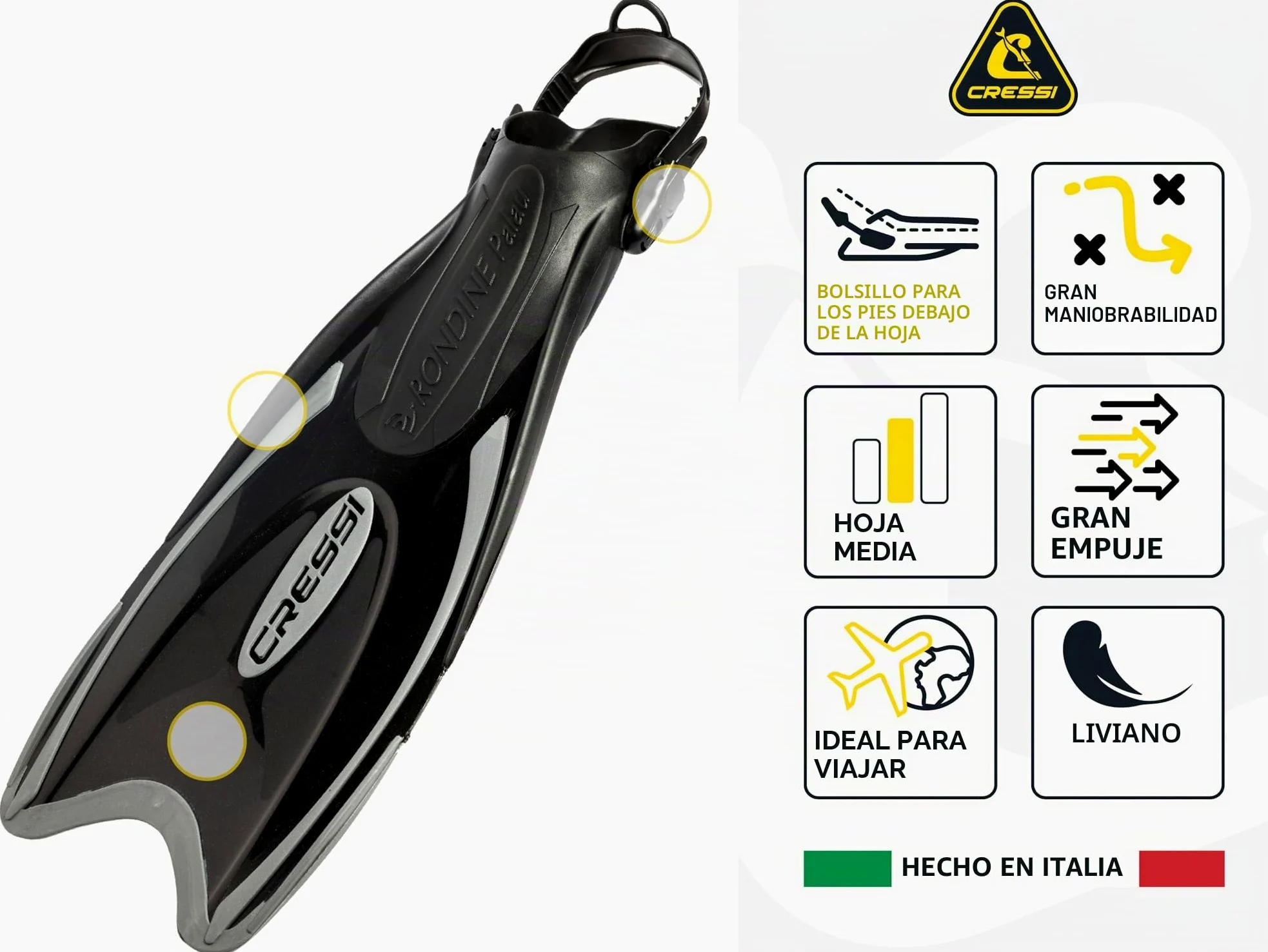 Cressi Palau Aletas, Unisex Adulto