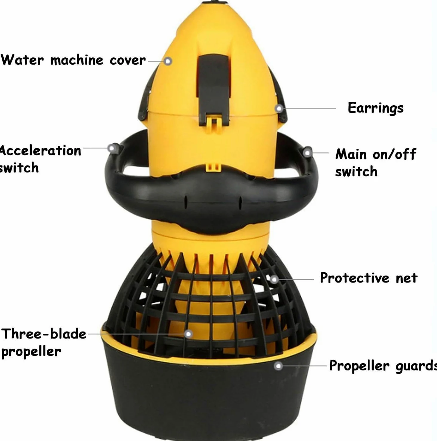 Scooter Submarino, Propulsor Eléctrico Subacuático 500 W, Un Potente Impulsor para Buceo Y Natación para Aventuras Acuáticas Inolvidables, Snorkel Y Diversión En Piscina.