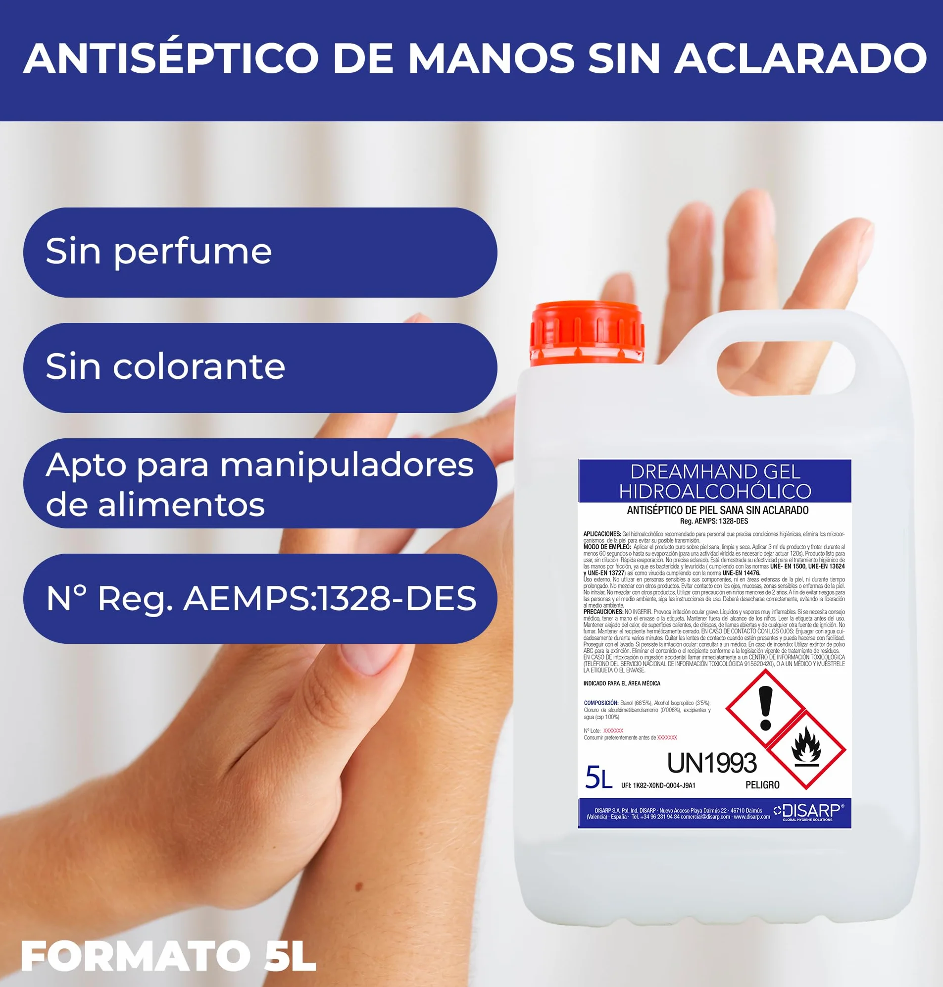 Gel Hidroalcoholico Higienizante Secado Instantaneo