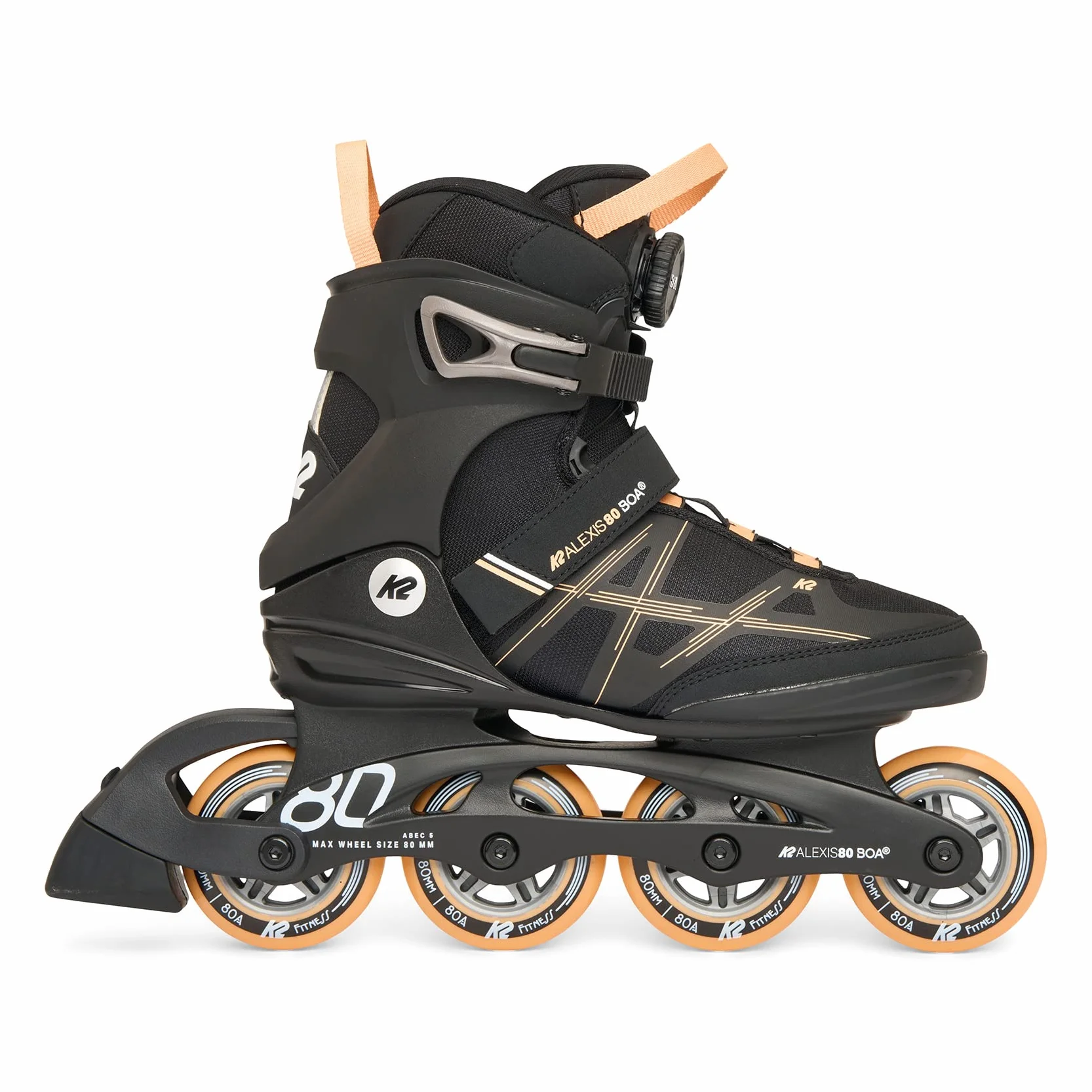 K2 Alexis 80 Boa Inline Skate 2024 Black/Pink