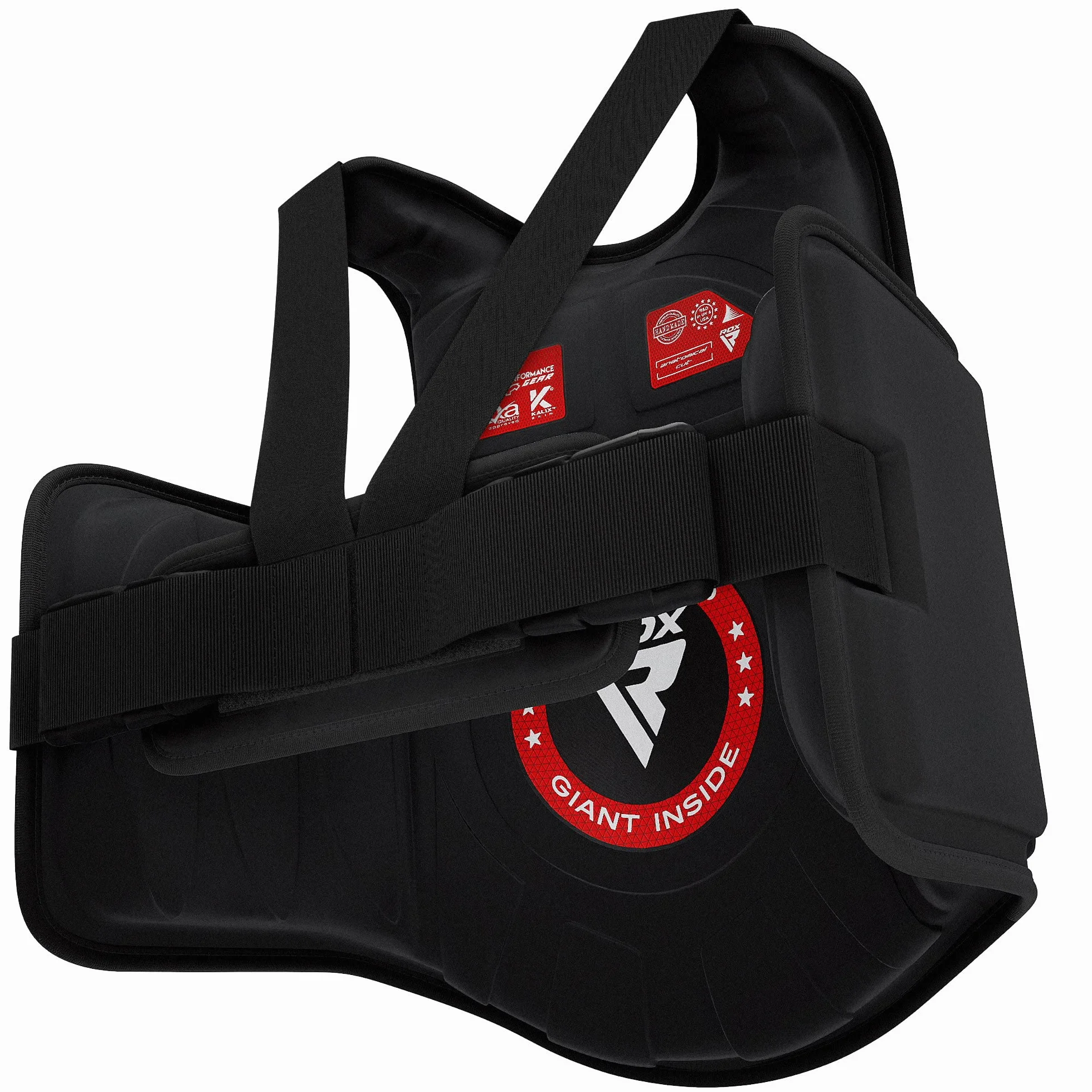 RDX Protector de Pecho Maya Hide Cuero Acolchado Ajustable para Muay Thai, Artes Marciales, Kickboxing