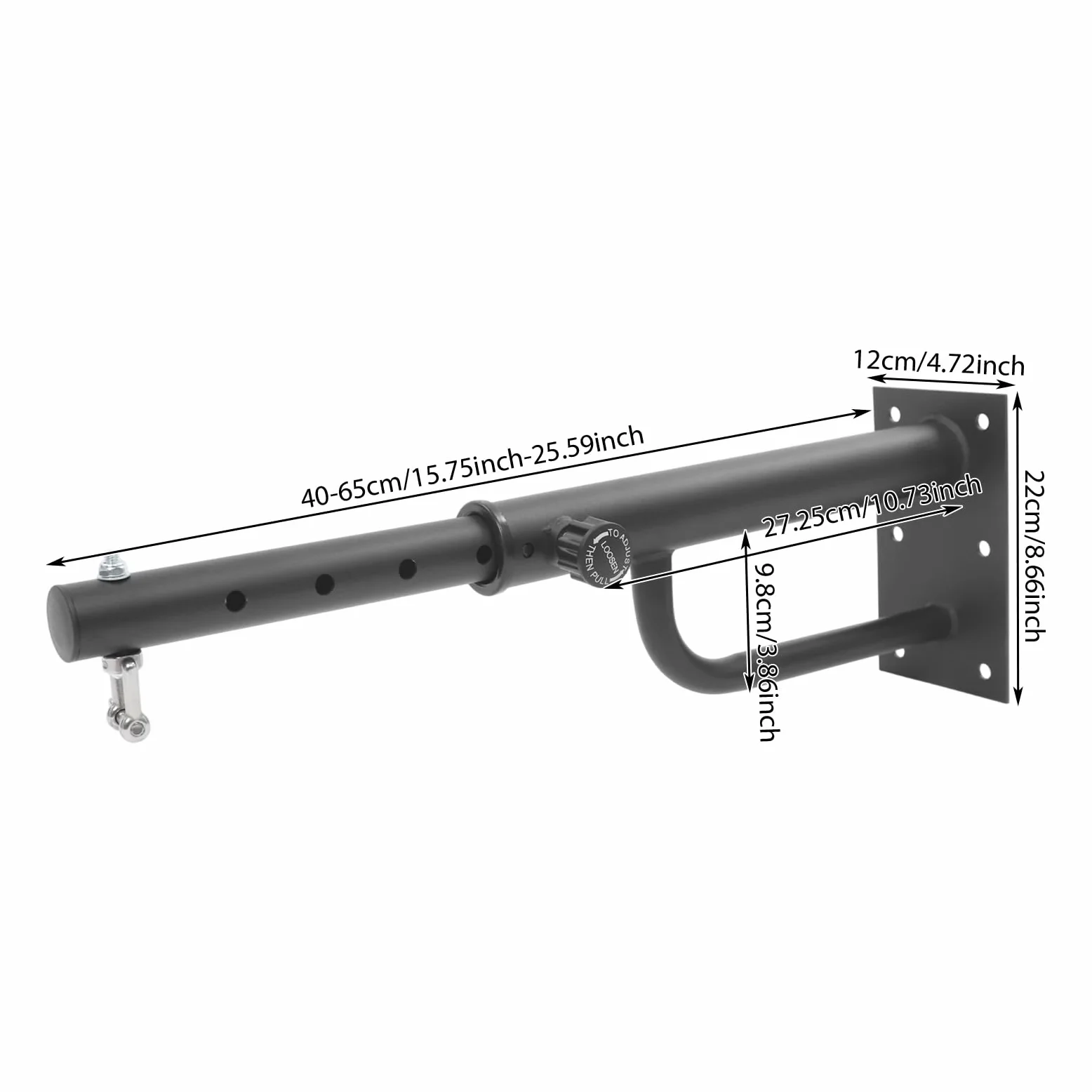 Soporte de pared para saco de boxeo de 5 niveles, gancho giratorio 360°, capacidad 150 kg