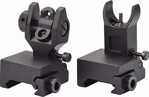 Flip Sight, Compatible con Picatinny y Weaver Rails, Vista Plegable