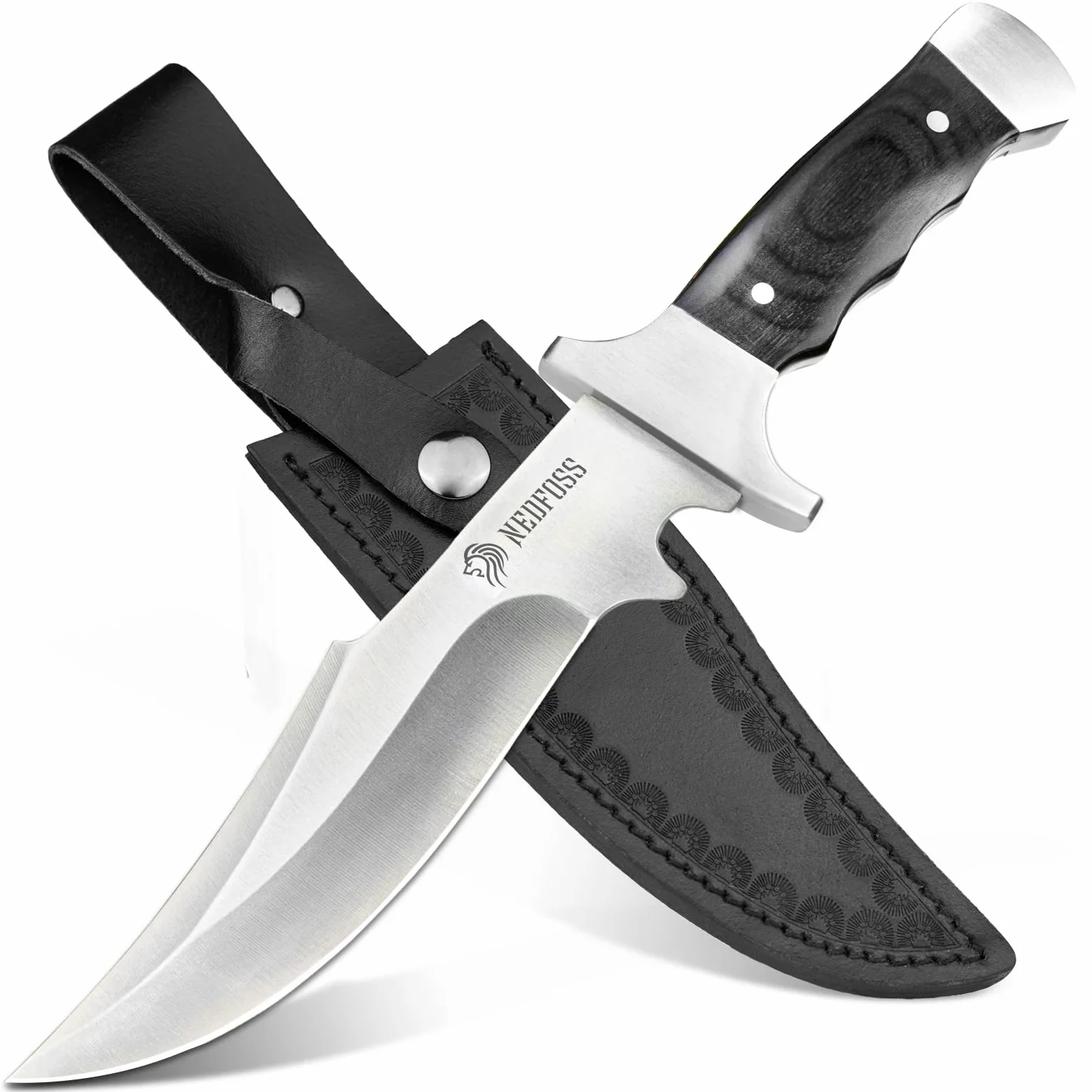 NedFoss TIGER cuchillo supervivencia, cuchillo bushcraft,cuchillo de caza,cuchillo camping,Hoja fija afilada para exteriores, full tang, acampada supervivencia