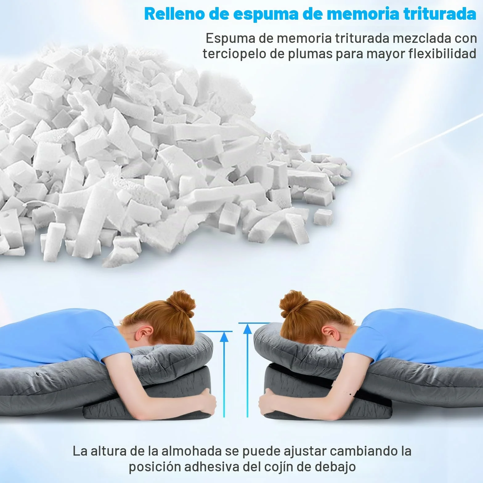 Almohada facial para dormir después de cirugía ocular con orificio, reposacabezas de masaje para hogar