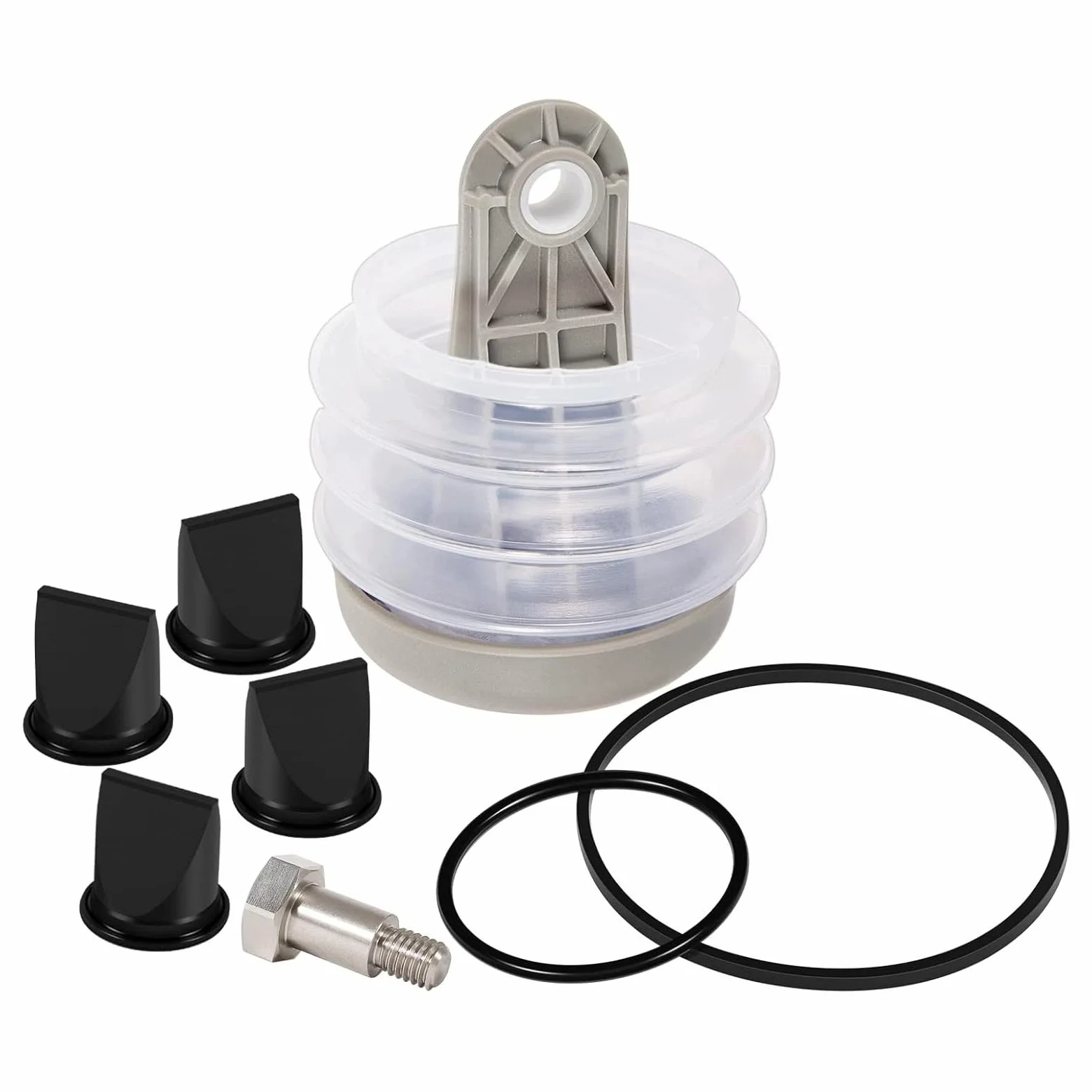 Juego de bombas de inodoro de camping con válvulas de pico de pato y juntas tóricas de poliuretano, pieza de reparación para viajes, piezas de inodoro de vacío de alta eficiencia