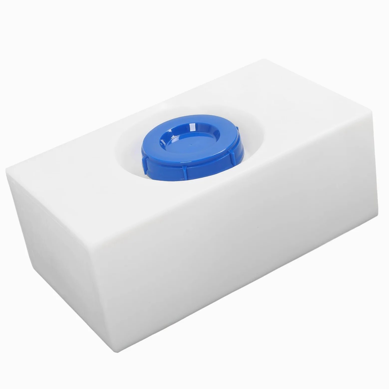 Depósito de almacenamiento de agua de 8 galones LLDPE a prueba de paso – Tanque de retención de agua dulce para caravanas, remolques, barcos, forma cuadrada, lisa y sellada, entrada de boca de 130 mm