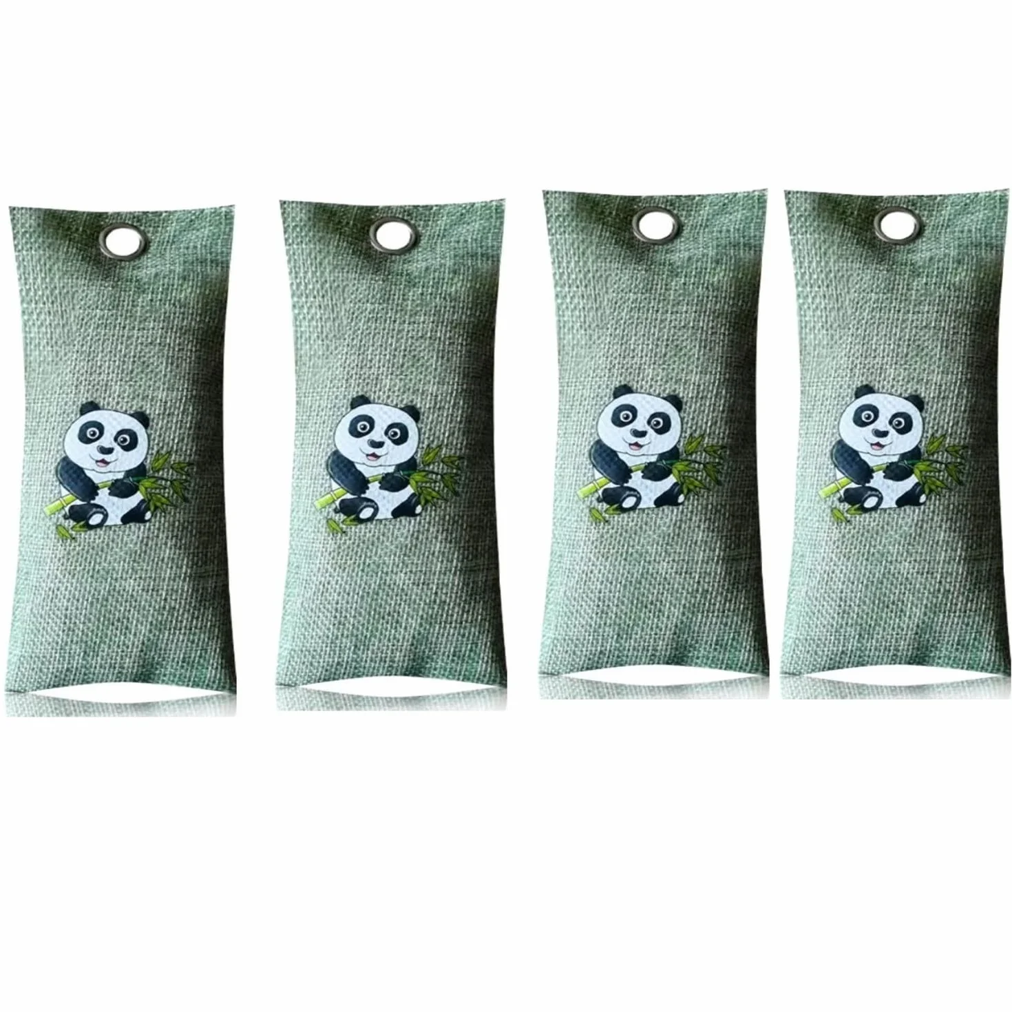 Bolsas de carbón activado 4 x 75g, Purificador de aire, Elimina olores, Deshumidificador para coche, cocina, baño