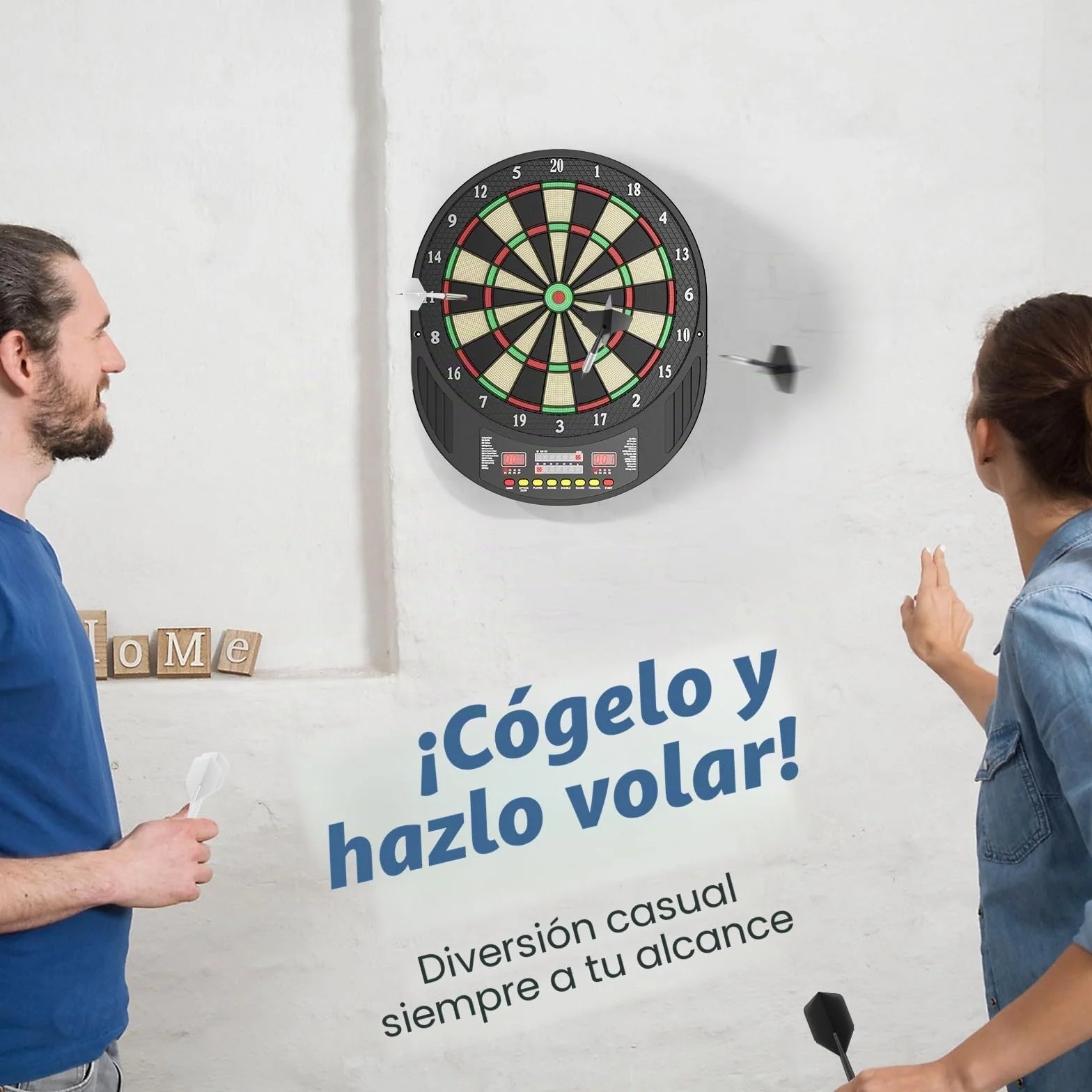 Diana electrónica profesional con pantalla LCD digital y dardos con punta blanda, diana electrónica con 27 juegos, 243 modos, ideal para amigos, familia, oficina, fiestas en clubes y pubs
