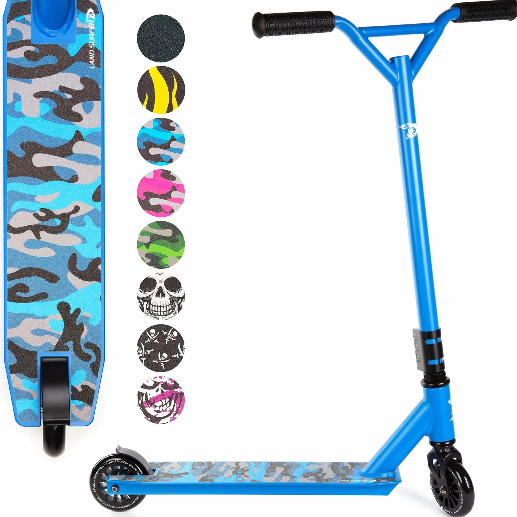 Patinete Freestyle - Scooter para Niños y Niñas Entre 8 y 12 años - Tanto para Principiantes como para Expertos - Patinete de Acrobacias Land Surfer