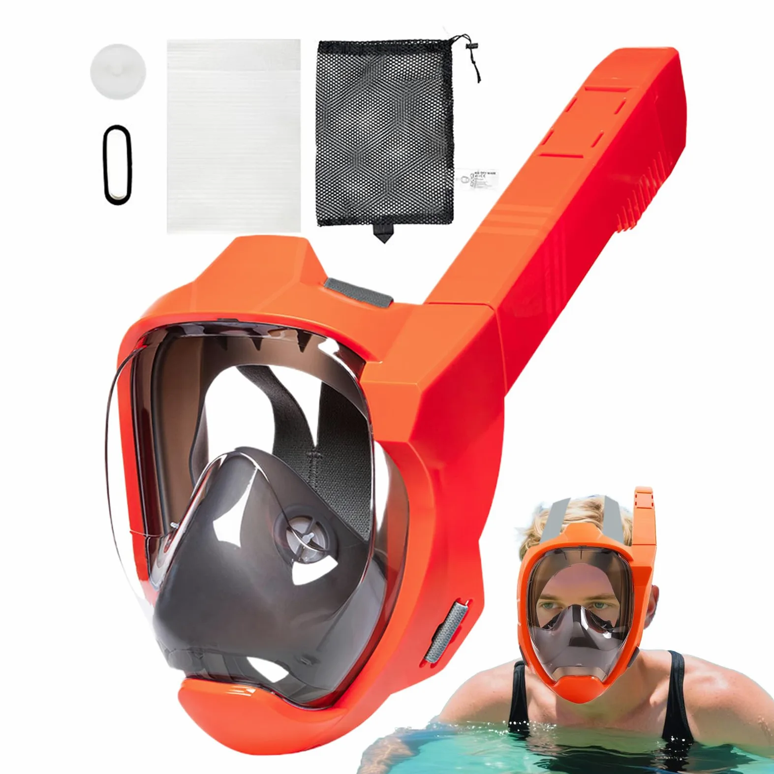 Máscara de Snorkel Adulto Equipo Facial Completo Antigoteo con Visión | Máscara Snorkel Facial Completa Adultos Para Buceo, Natación En Piscina, Viaje Subacuático, Mujeres Y Hombres