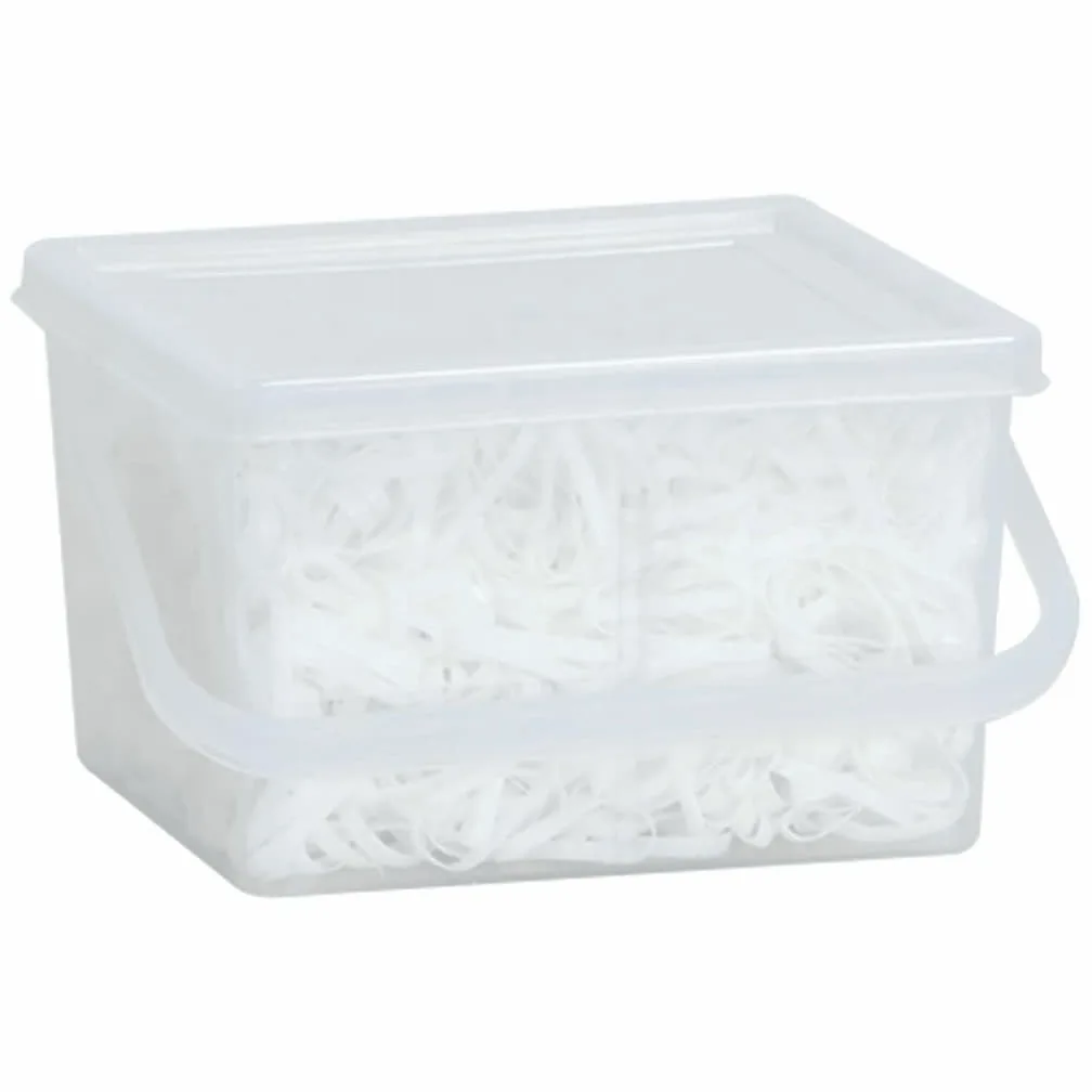 Mangloder Goma de crin para caballos, 2500 unidades, color blanco, silicona, suministros para caballos, accesorios para caballos, accesorios versátiles para el cabello para establos y torneos
