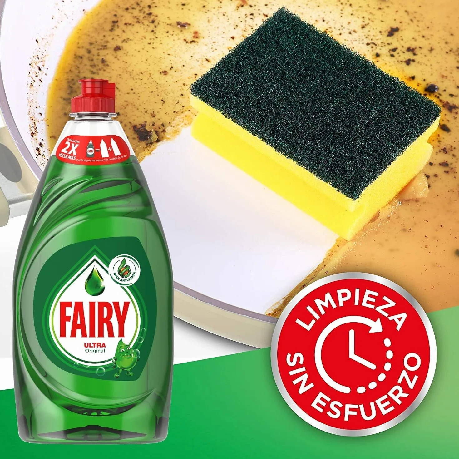 Fairy Ultra Original Líquido Lavavajillas 820ML Poder Antigrasa