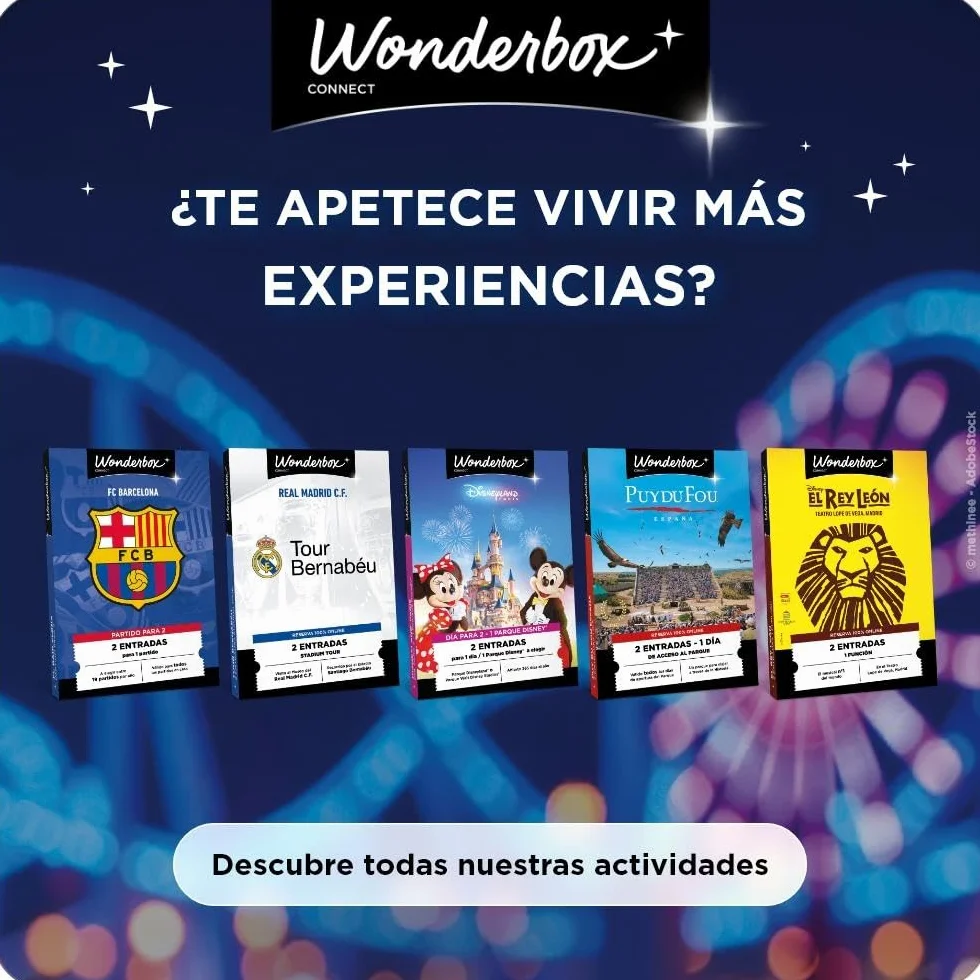 WONDERBOX Connect - Caja Regalo - Fútbol 100% Europeo - 2 entradas para 1 Partido de fútbol - A Elegir Entre 5 Clubes en Europa - Válido Durante 27 Meses