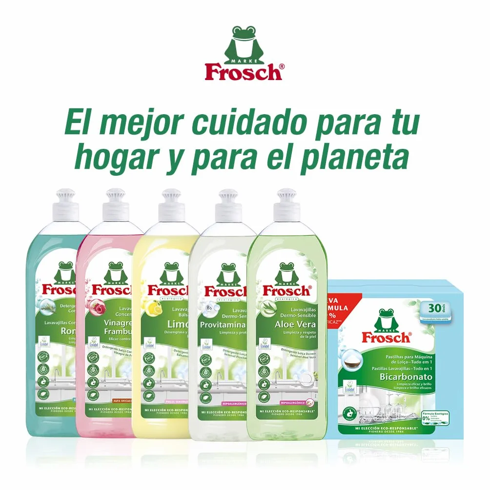 Frosch Pastillas Lavavajillas Todo en 1 con Bicarbonato 50 Dosis 0.2 kg
