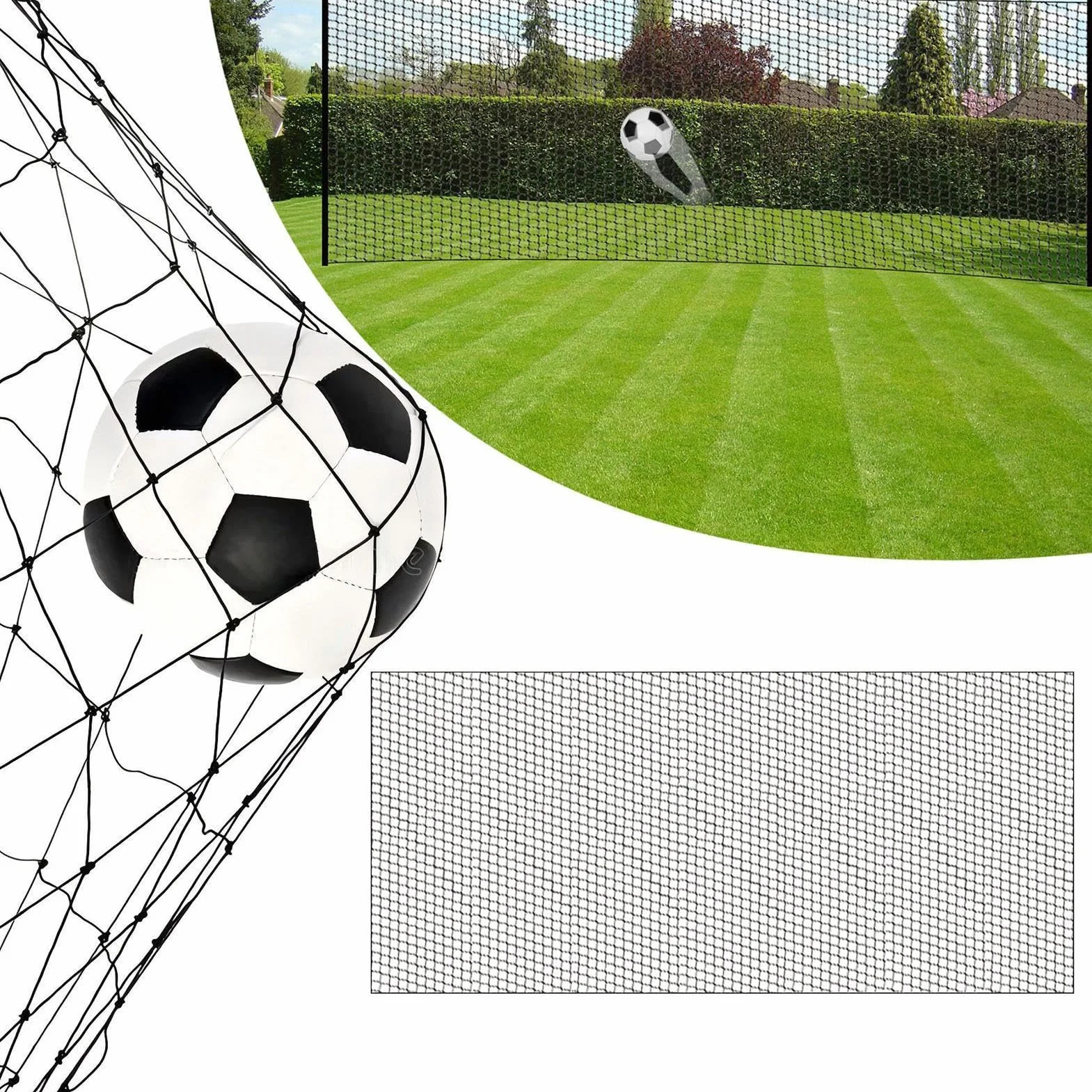 Red de Barrera para Fútbol | Barrera Protectora Deportiva de Nailon - Red de Parada para Jardín - Fútbol, Béisbol, Baloncesto, Tenis, Voleibol, Portería