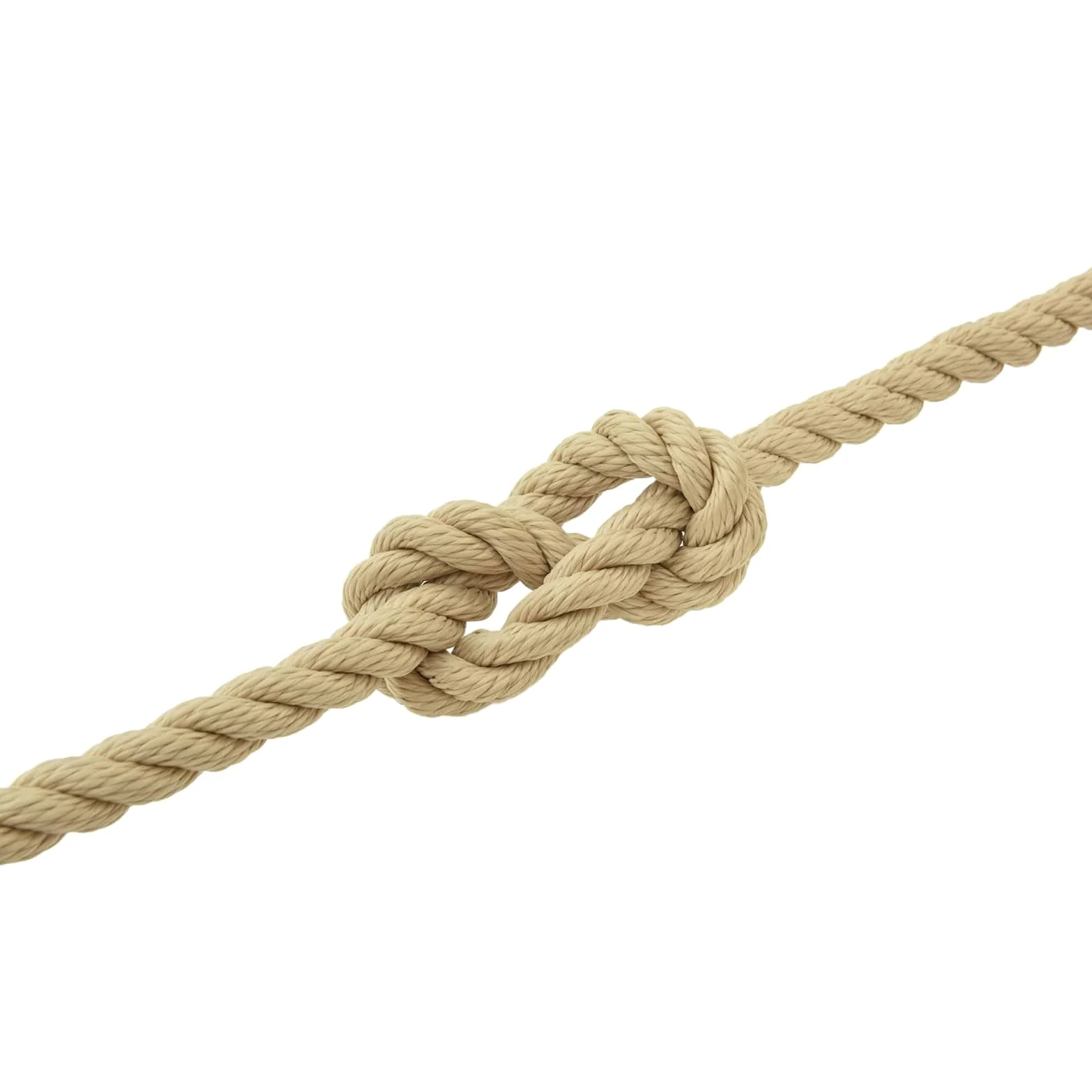 Cuerda de barco 50 m 2 cm natural PP | Flotador ligero, nudo fácil, para vela, camping, tender la colada, resistente a la intemperie