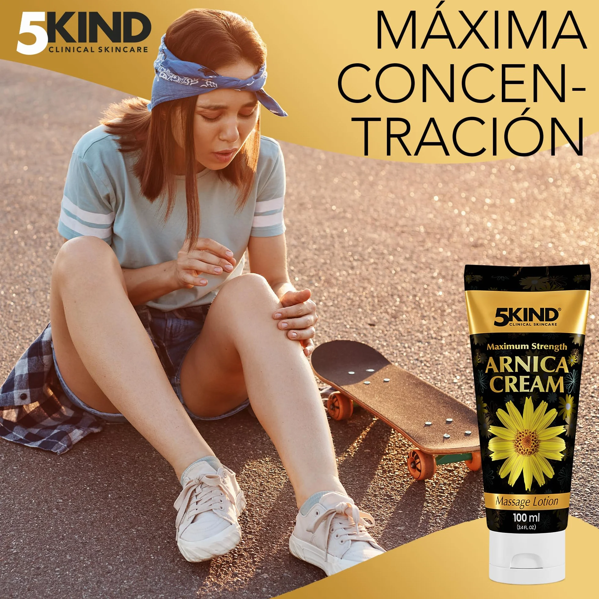 Crema de árnica para hematomas e hinchazón, 100 ml, máxima resistencia, acción rápida e intensiva