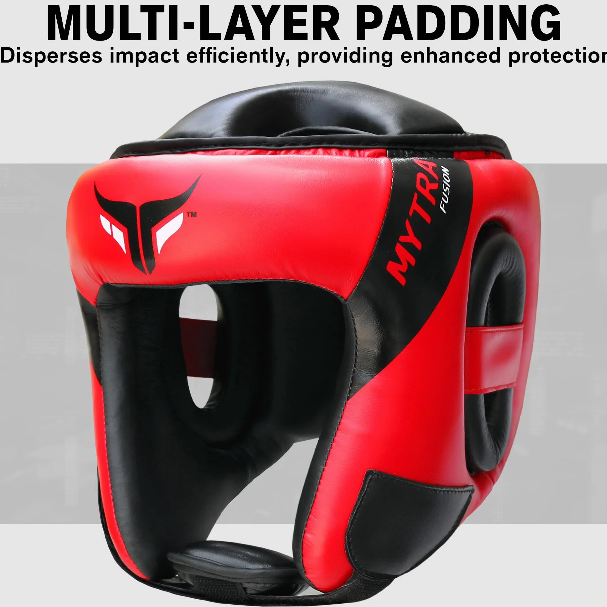 Mytra Fusion Casco Boxeo - Kickboxing Casco con Correa Ajustable MMA, Muay Thai, Sparring, Artes Marciales, Karate Casco de Boxeo