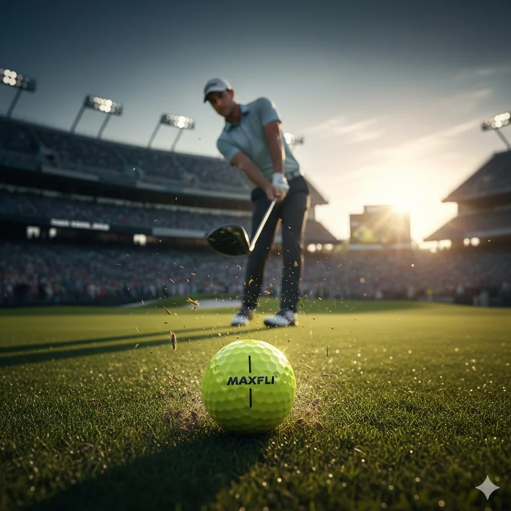Maxfli StraightFli - Pelotas de golf color amarillo brillante, paquete de 12 pelotas de golf de baja distancia de giro para disparos más rectos | Tacto suave, cubierta de ionómero duradera | para
