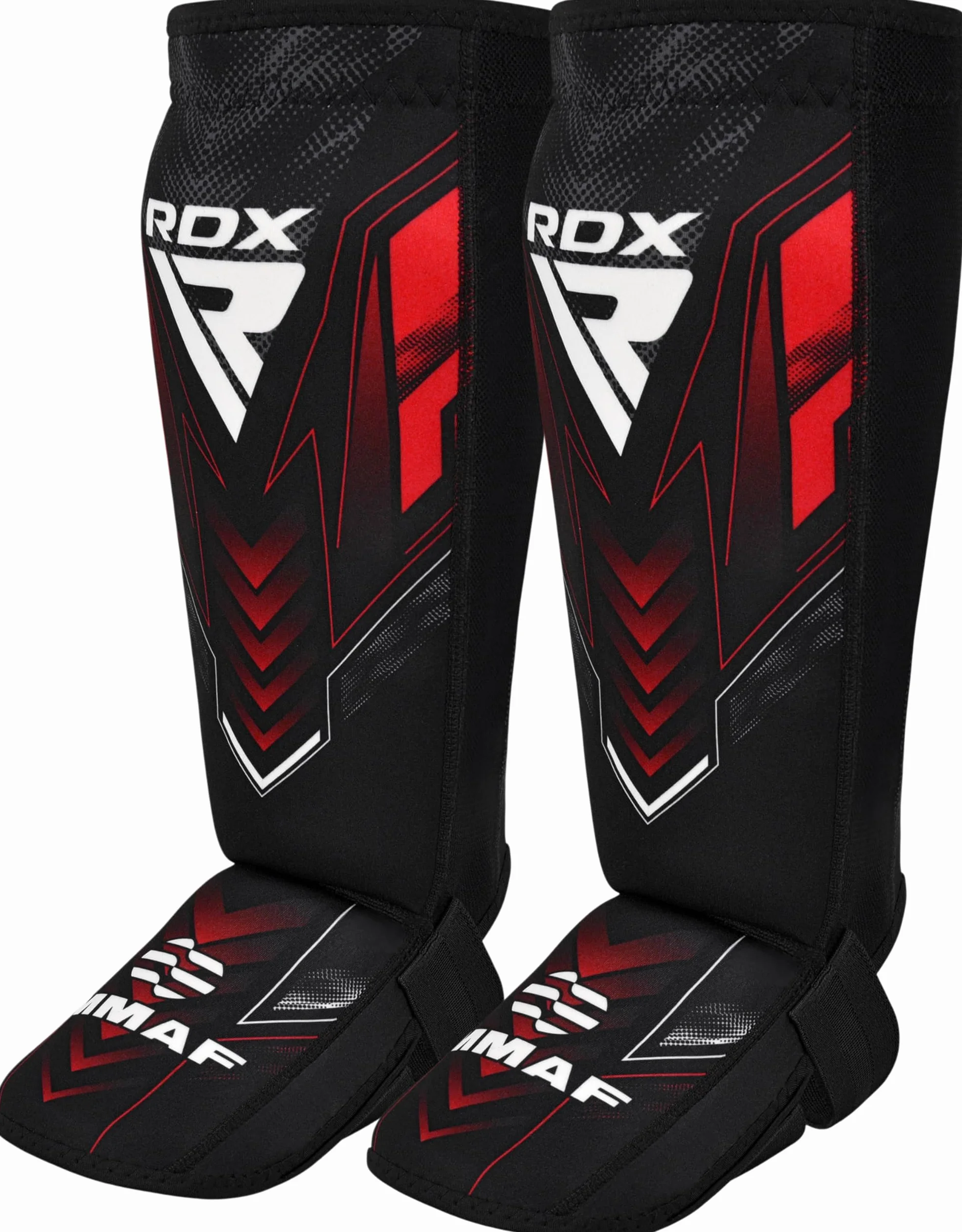RDX Espinilleras de neopreno para MMA, kickboxing, artes marciales mixtas, protección de empeines, IMMAF