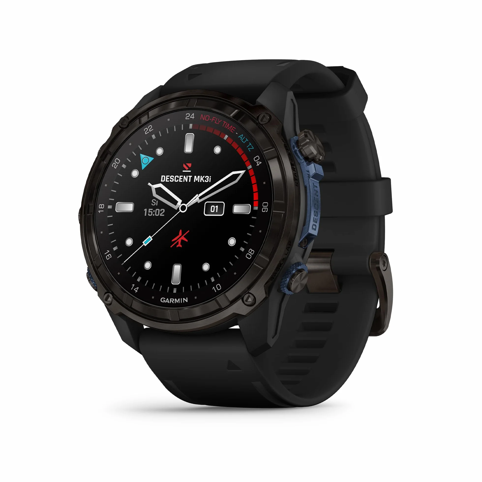Garmin Descent™ Mk3i, Ordenador de Buceo y Reloj Inteligente GPS Multideporte, integración de Aire, Negro