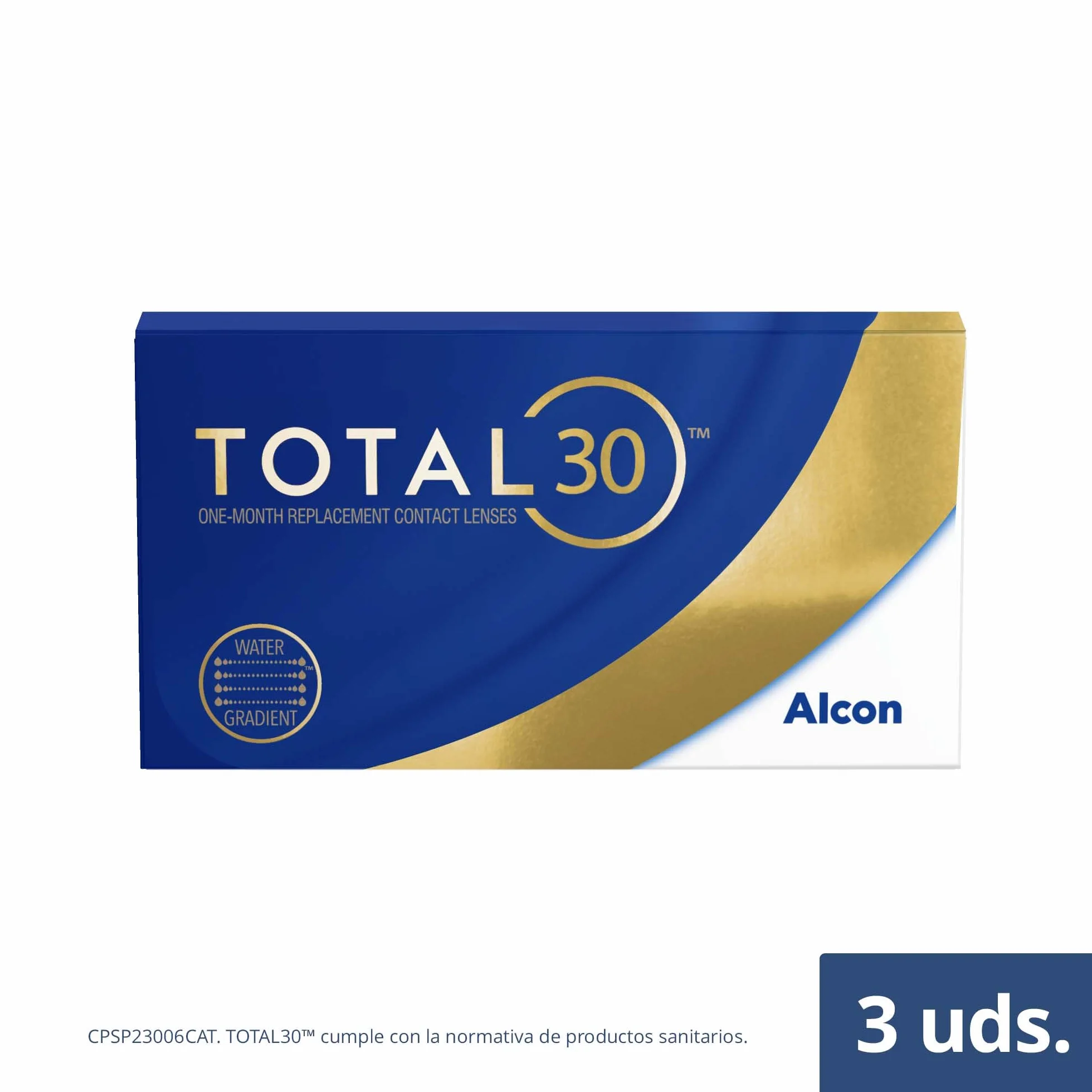 TOTAL30 lentes de contacto mensuales -3 lentes R 8.4 mm D 14.2 mm -05.75 dioptrías