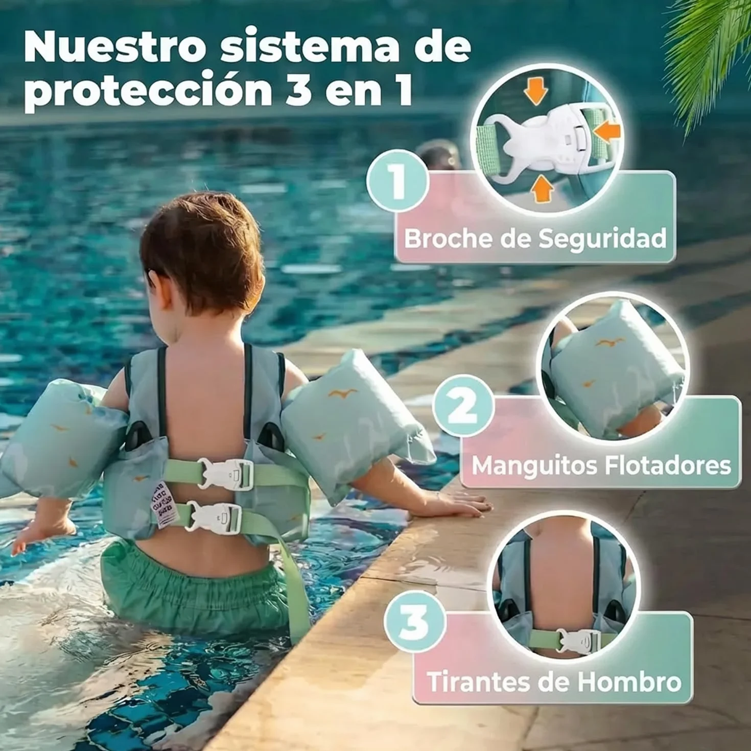 KIDVERSE Chaleco de natación para niños de 3 a 6 años - Calidad certificada - Ayuda a Flotar para niñas y niños - Aprendizaje en la Piscina - Chaleco Infantil para Piscina