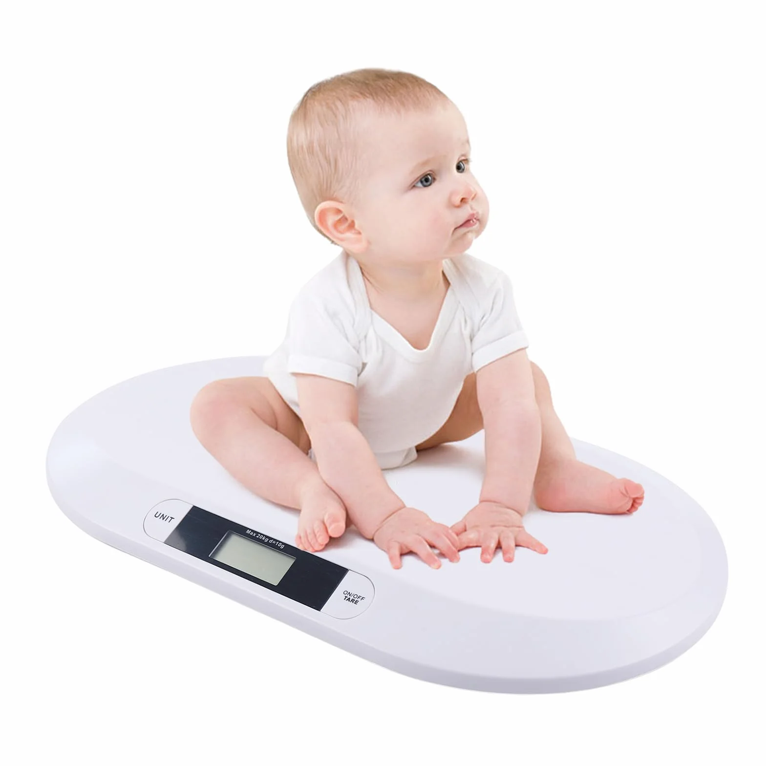 Báscula digital de bebé portátil 20 kg pantalla LCD para bebés conejos gatos perros