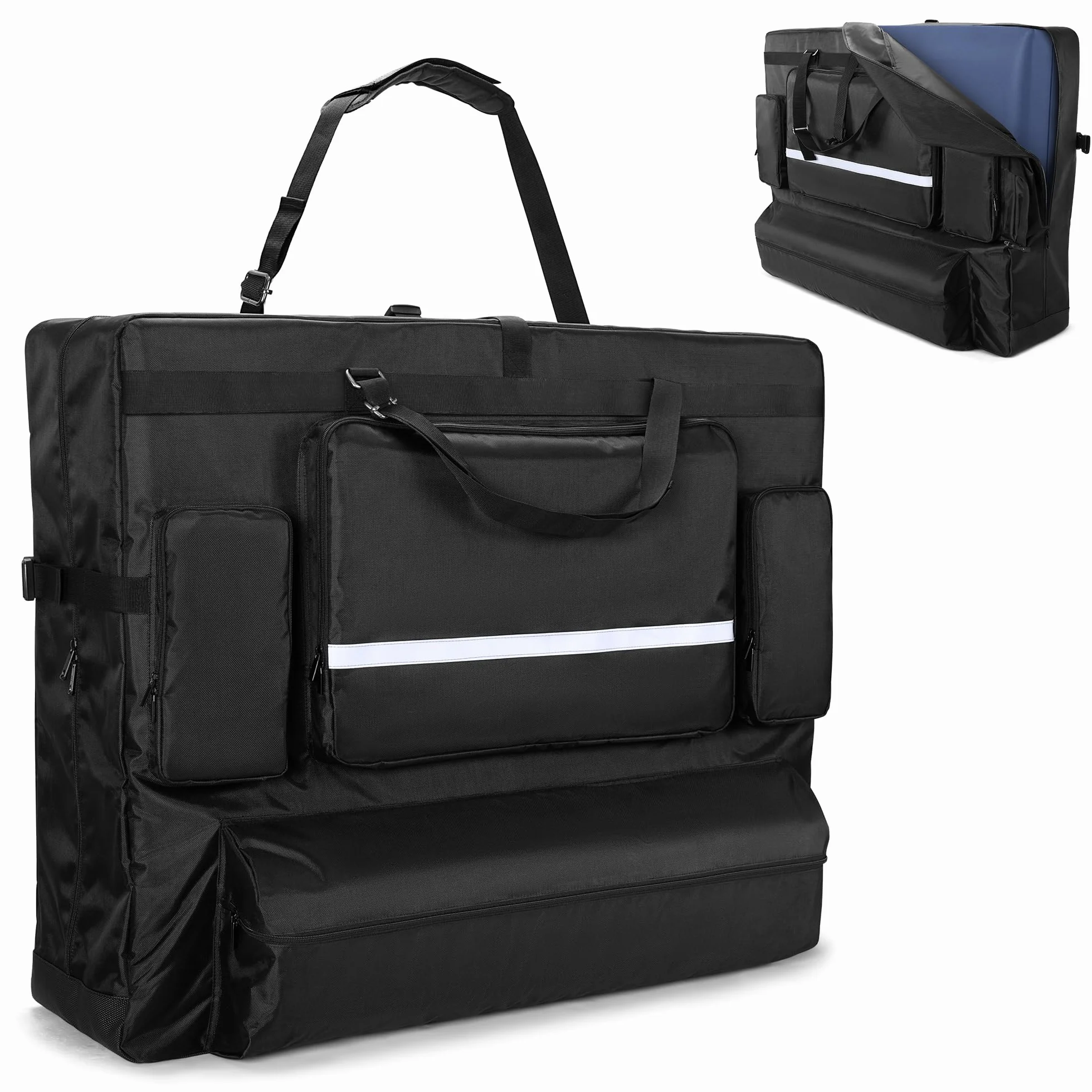 Luxja Bolsa para Camilla de Masaje Plegable 24" a 30" Ancho, Negro