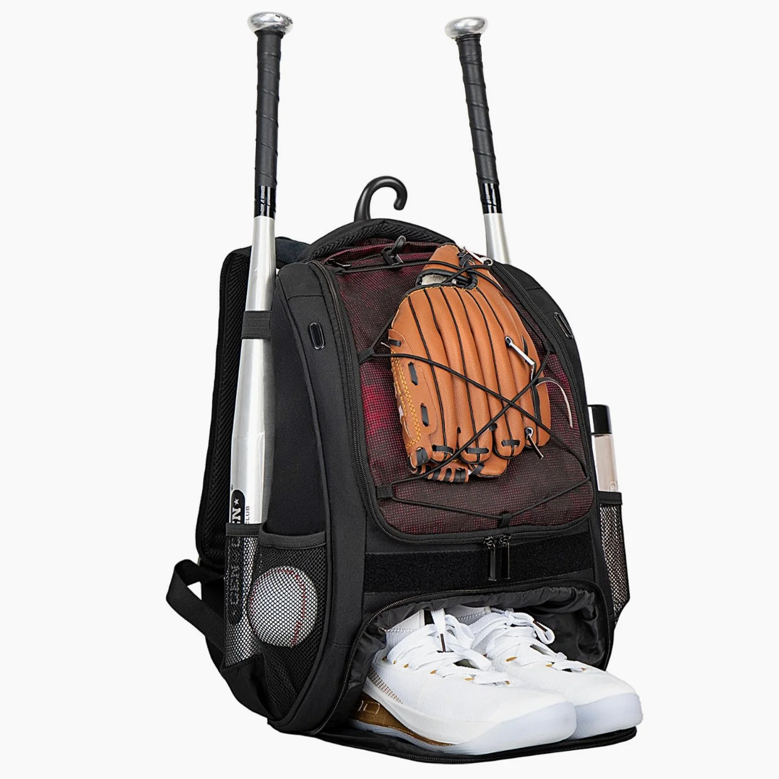 Mochila de béisbol para niños con compartimento para zapatos, mochila de sóftbol | Mochila de béisbol juvenil de gran capacidad para cascos, murciélagos, equipo para jóvenes y adultos, zapatos