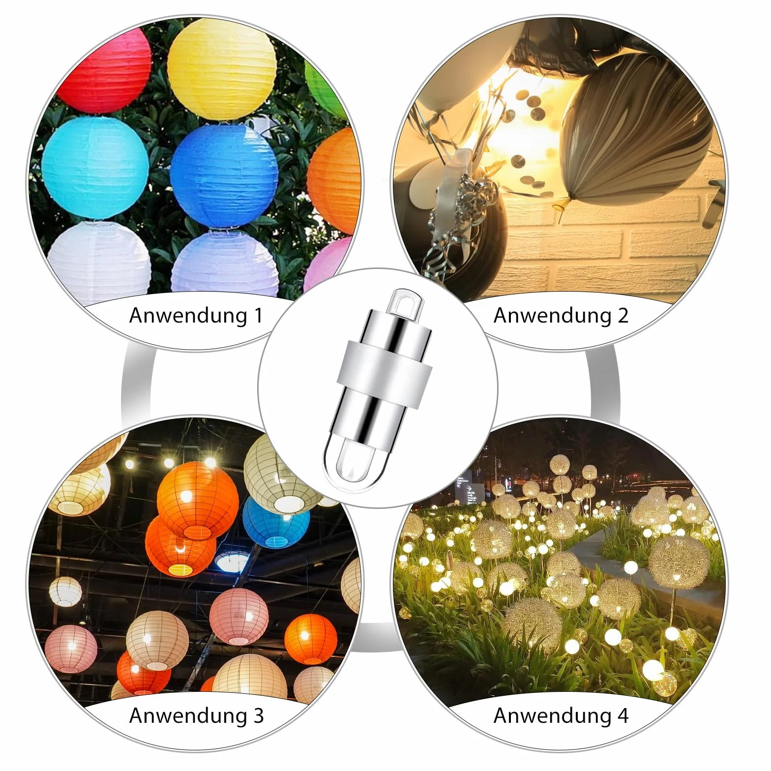Mini globos LED resistentes al agua, paquete de 40, blanco cálido para bodas y fiestas