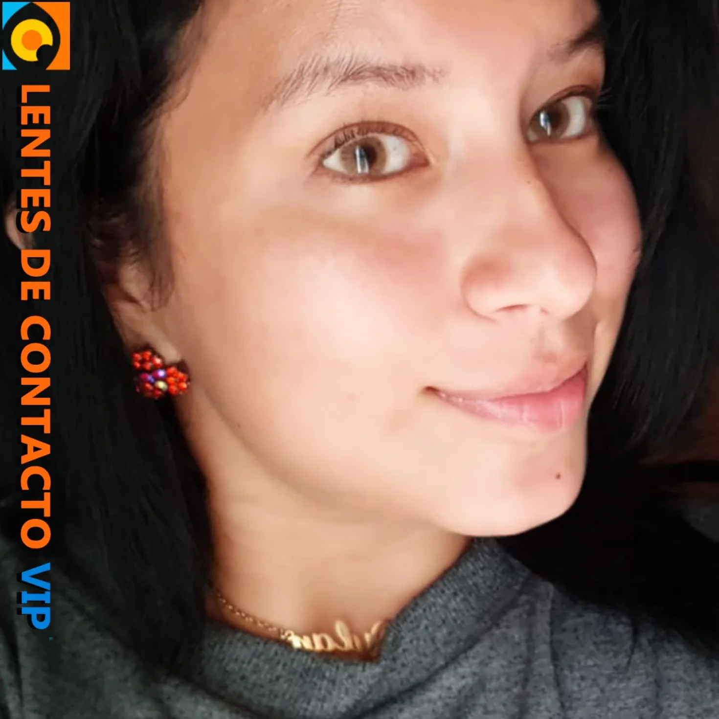 Lentillas de Contacto Color Marrón Claro 1 Año + Kit Accesorios Color Ónix VIP 2 Piezas Sin Aro