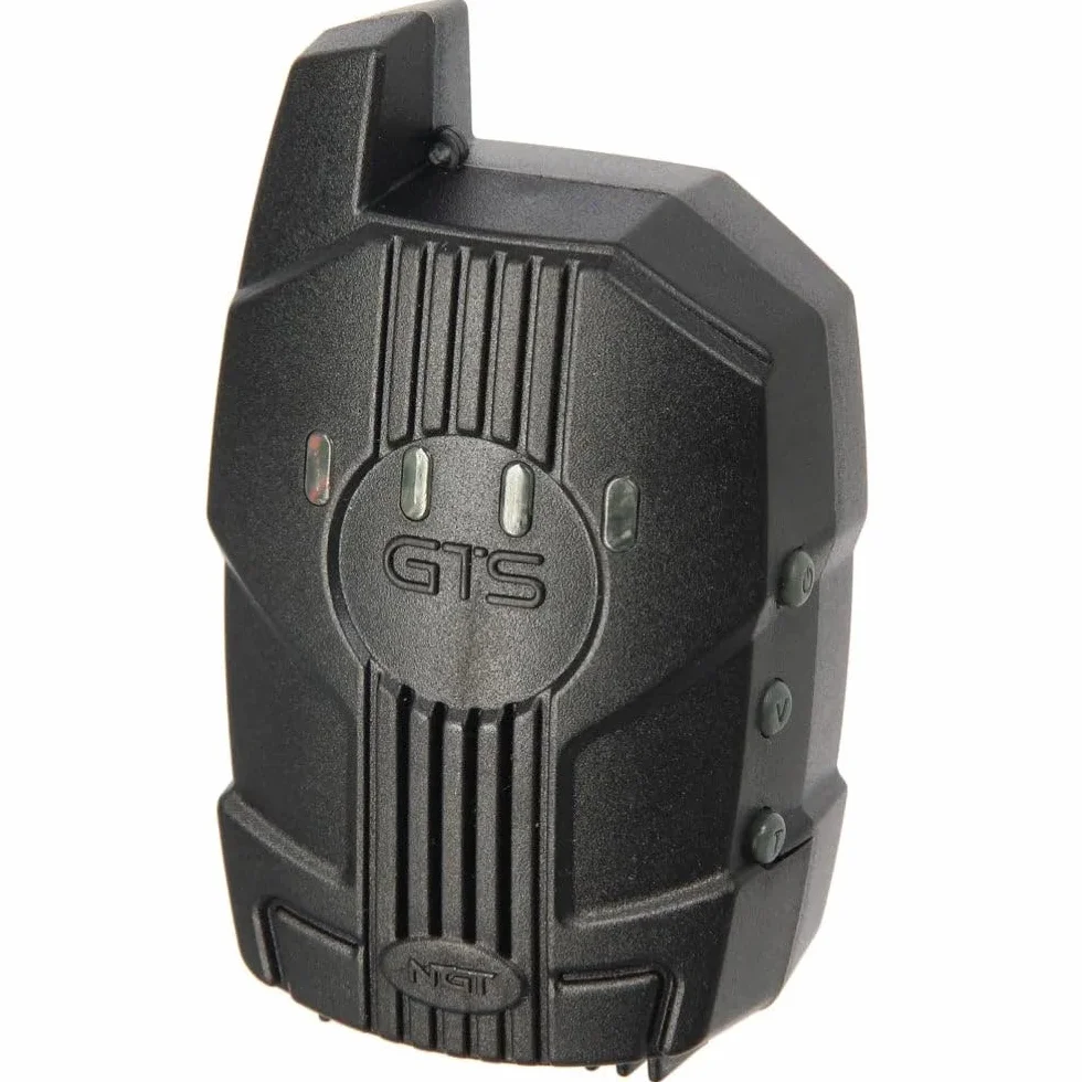 NGT GTS Pro Juego de 3 alarmas inalámbricas de picada con receptor – Sensibilidad, volumen y tono ajustables – Indicadores LED, función de memoria, construcción impermeable - Equipo de pesca de carpa