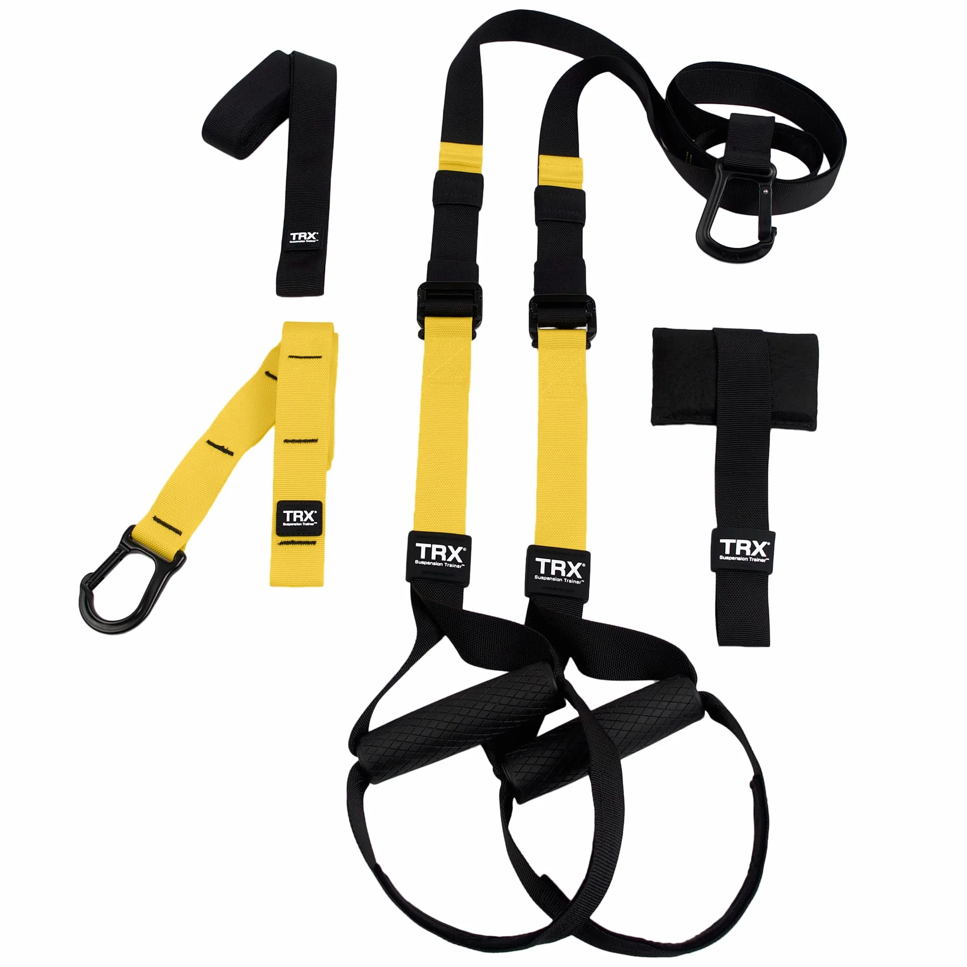 TRX PRO sistema de entrenamiento de suspensión diseño y durabilidad | incluye tres soluciones de anclaje, 8 entrenamientos de vídeo y programa de entrenamiento de 8 semanas