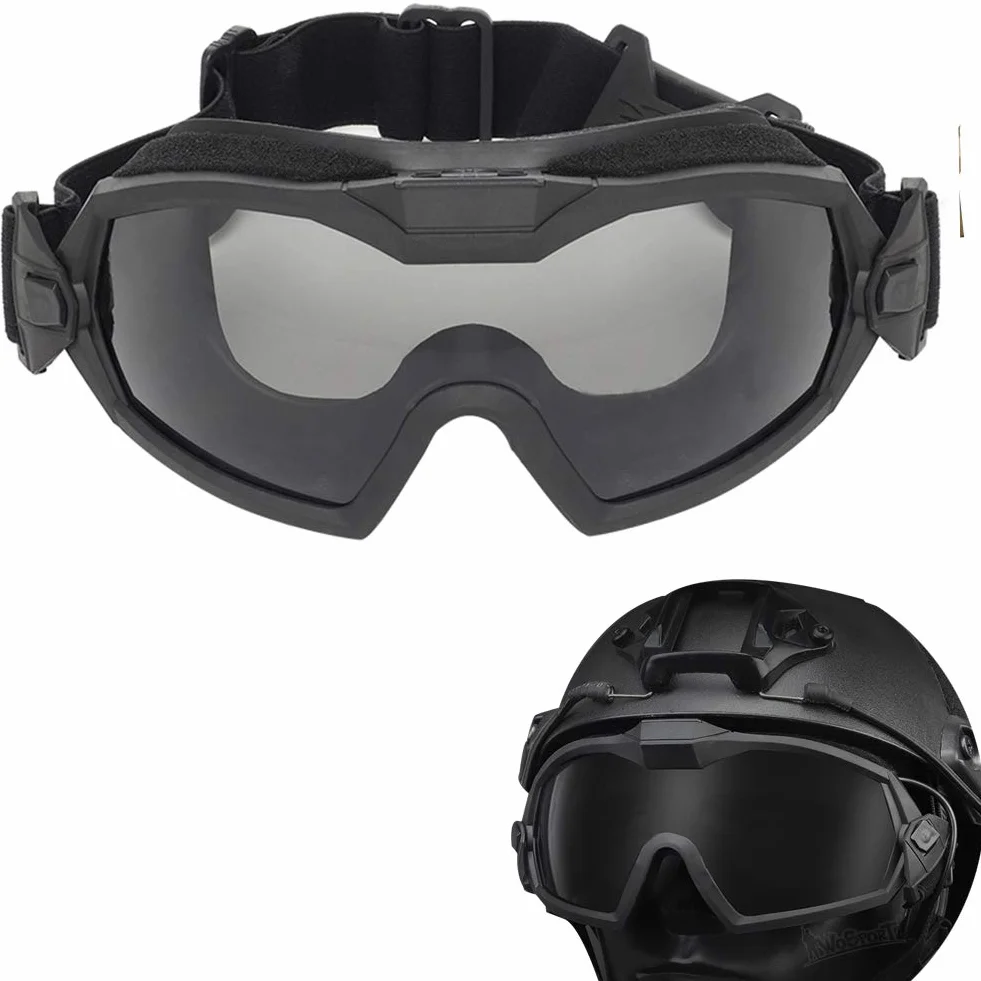 WLXW Gafas Tácticas A Prueba de Niebla con Ventilador Para Aire Libre Airsoft Paintball Deporte Militar Caza Y Tiro Gafas de Seguridad Esquí Snowboard Bicicleta Deportes