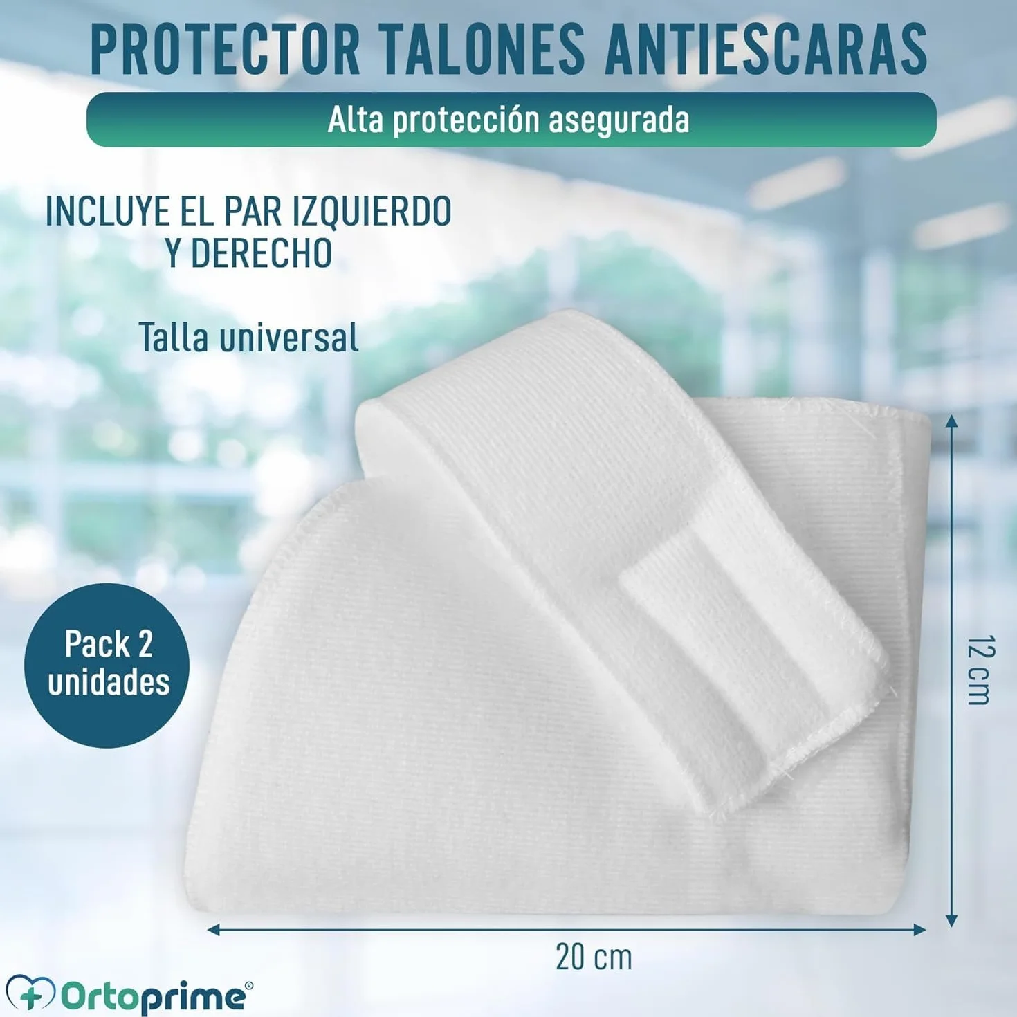 OrtoPrime Protectores de talón para úlceras por presión, paquete de 2 forro polar