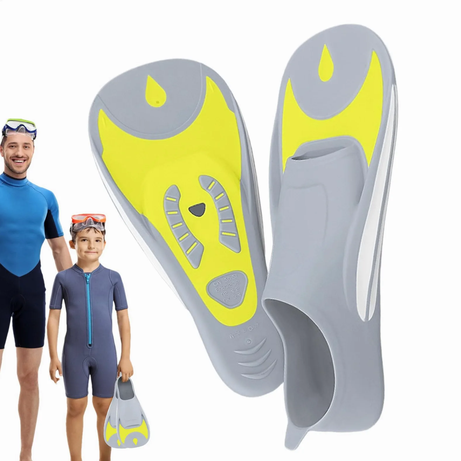 Aletas de natación, ergonómicas, estables, cómodas, aletas de buceo para adultos, para mujeres y niñas, esnórquel, viajes, vacaciones, natación, buceo libre