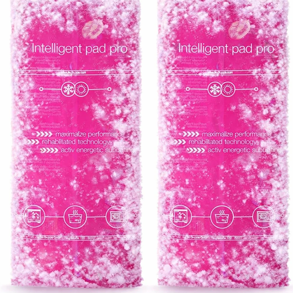 TK Gruppe Timo Kingler Set almohadillas refrigerantes gel frío 2x Rosa 29x12 cm
