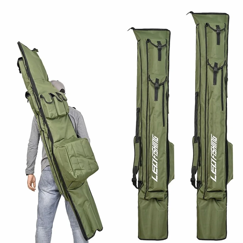 Bolsa de transporte para caña de pescar 1,75m 1,95m resistente al agua 1000D Oxford