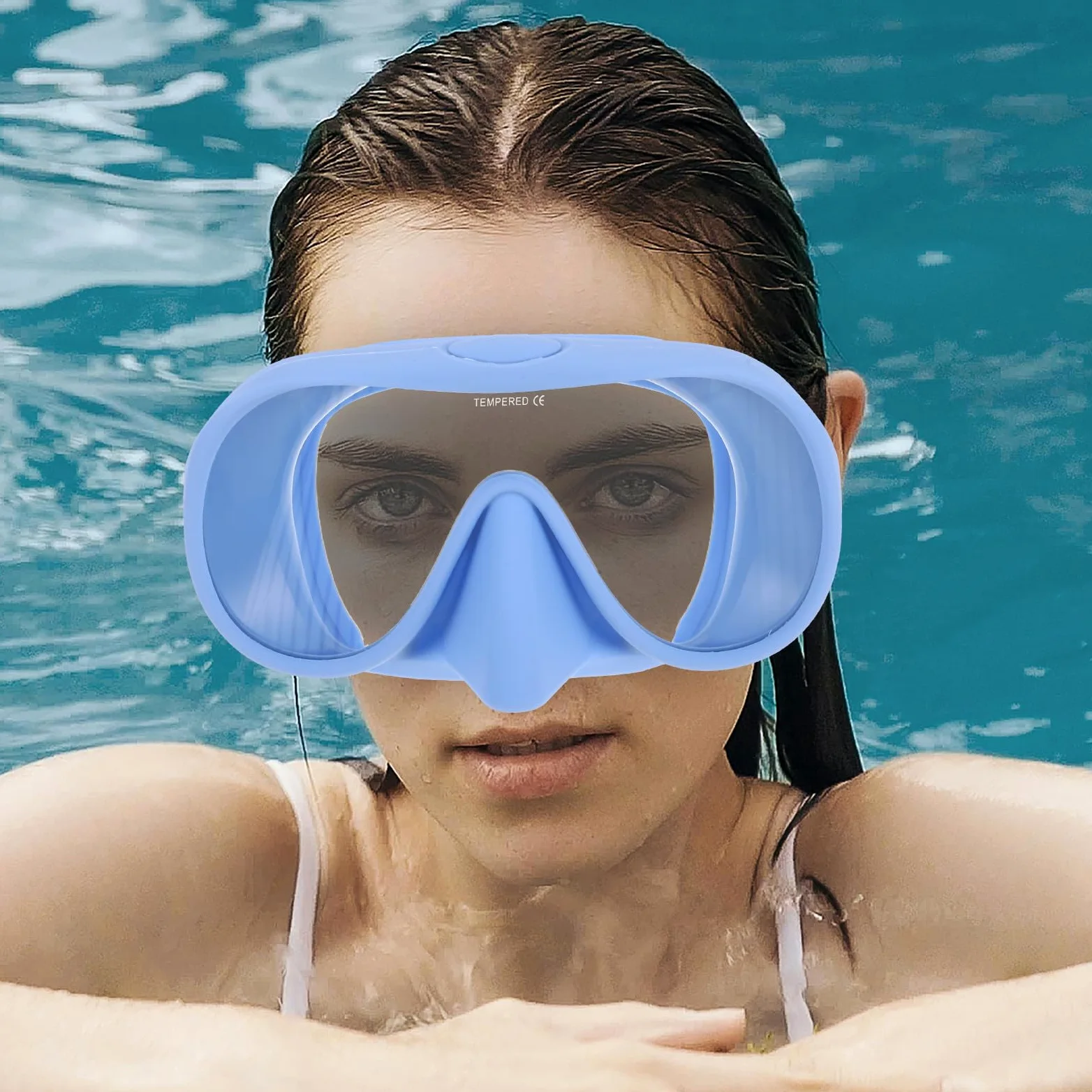 Luxshiny Máscara de Snorkel Profesional para Adultos con Diseño Plegable y Silicona Suave, Gafas de Buceo Antivaho con Estuche de Almacenamiento para Natación y Buceo