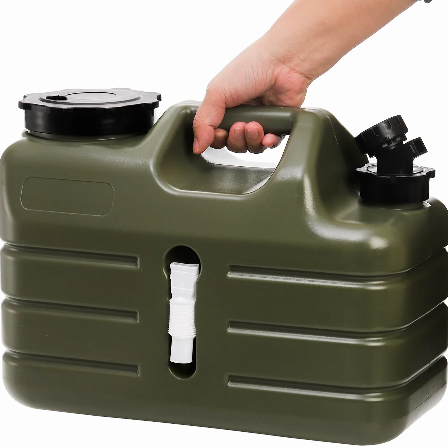 Dicunoy Contenedor de Agua con Espiga, contenedor de Almacenamiento de Agua de Camping de 11 L con Grifo, dispensador de Agua Grueso portátil sin BPA para vehículo, Coche, al Aire Libre, Senderismo